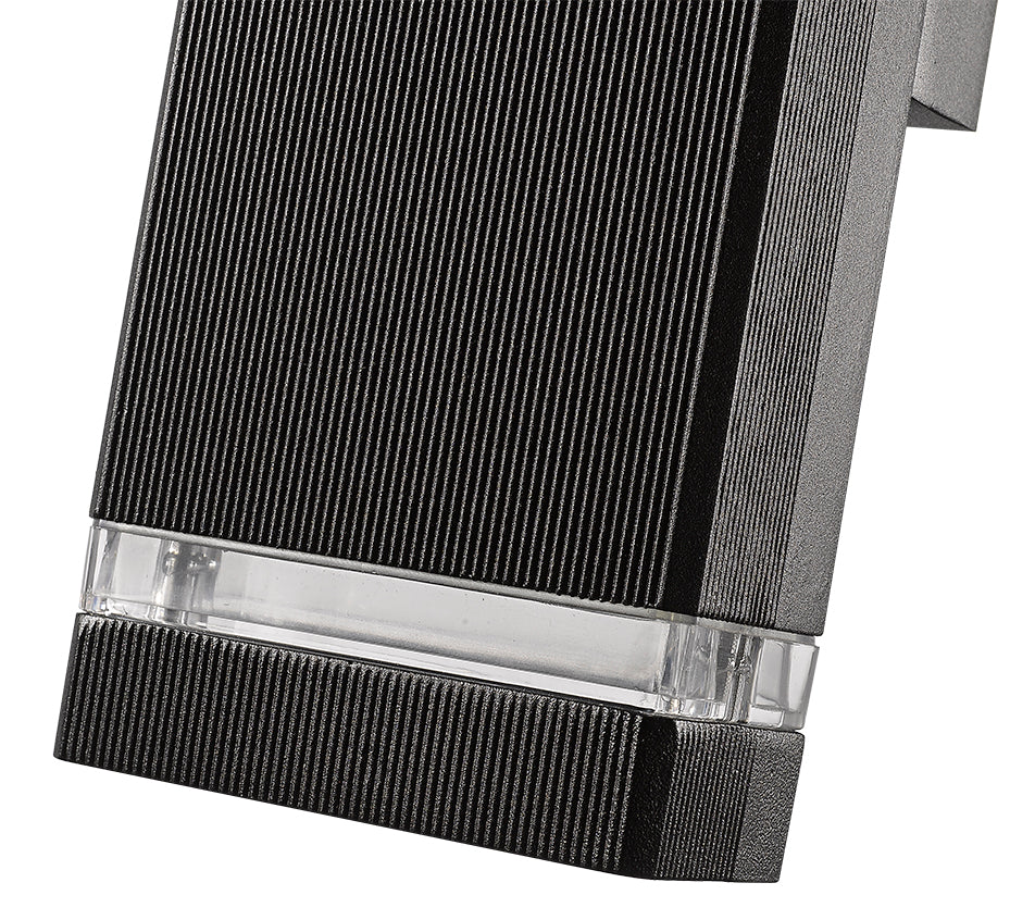 Brisson 2-Light Up Down Black Outdoor Wall Light-3