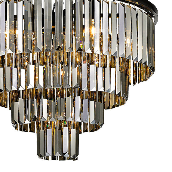 Morgan 12-Light Matte Black Crystal Chandelier by Modition Lighting-zoom-2