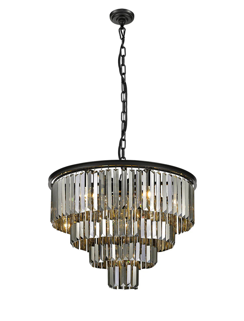 Morgan 12-Light Matte Black Crystal Chandelier by Modition Lighting-3