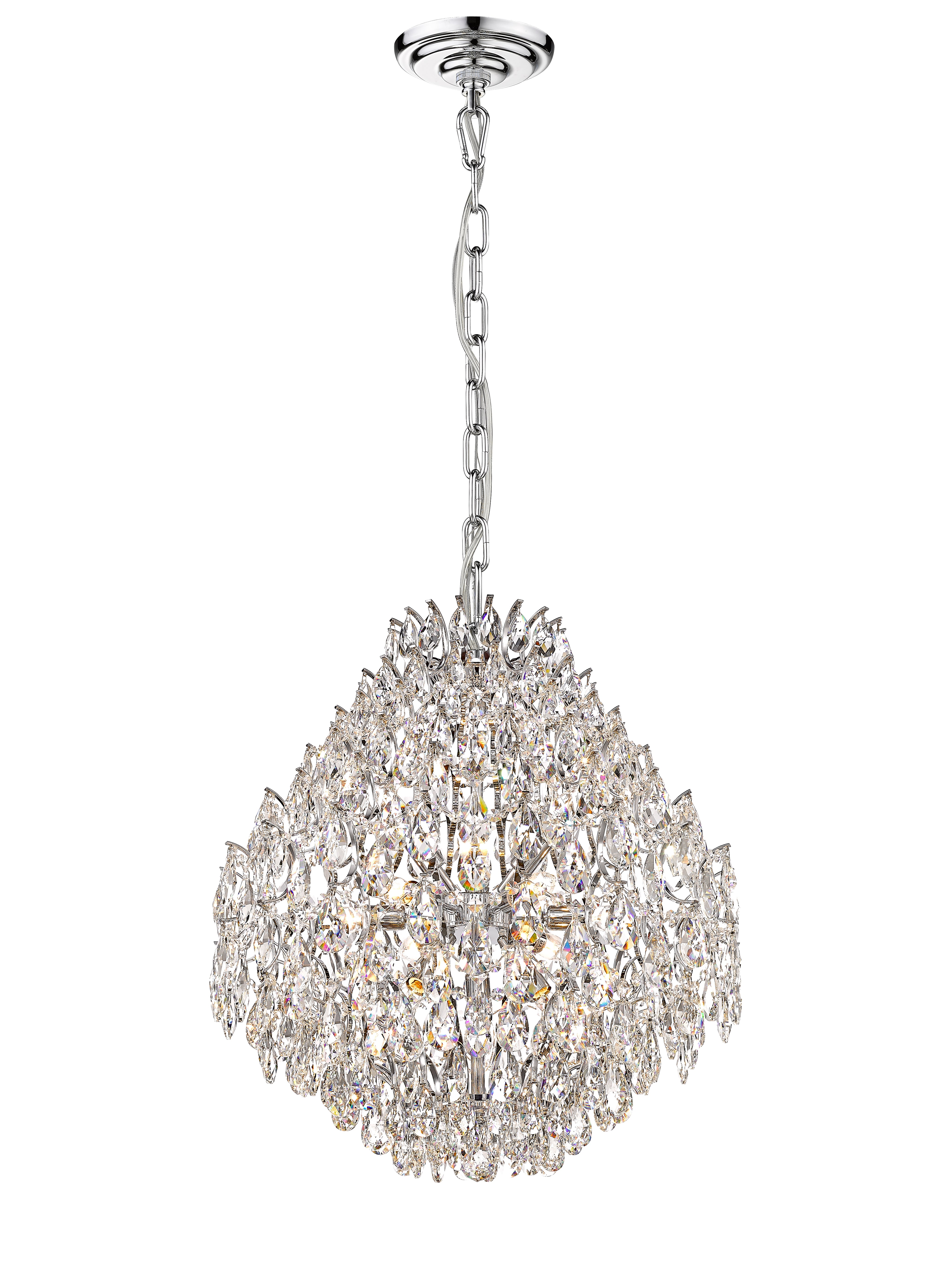 Charlotte 12-Light Black Frame Crystal Chandelier-zoom-1