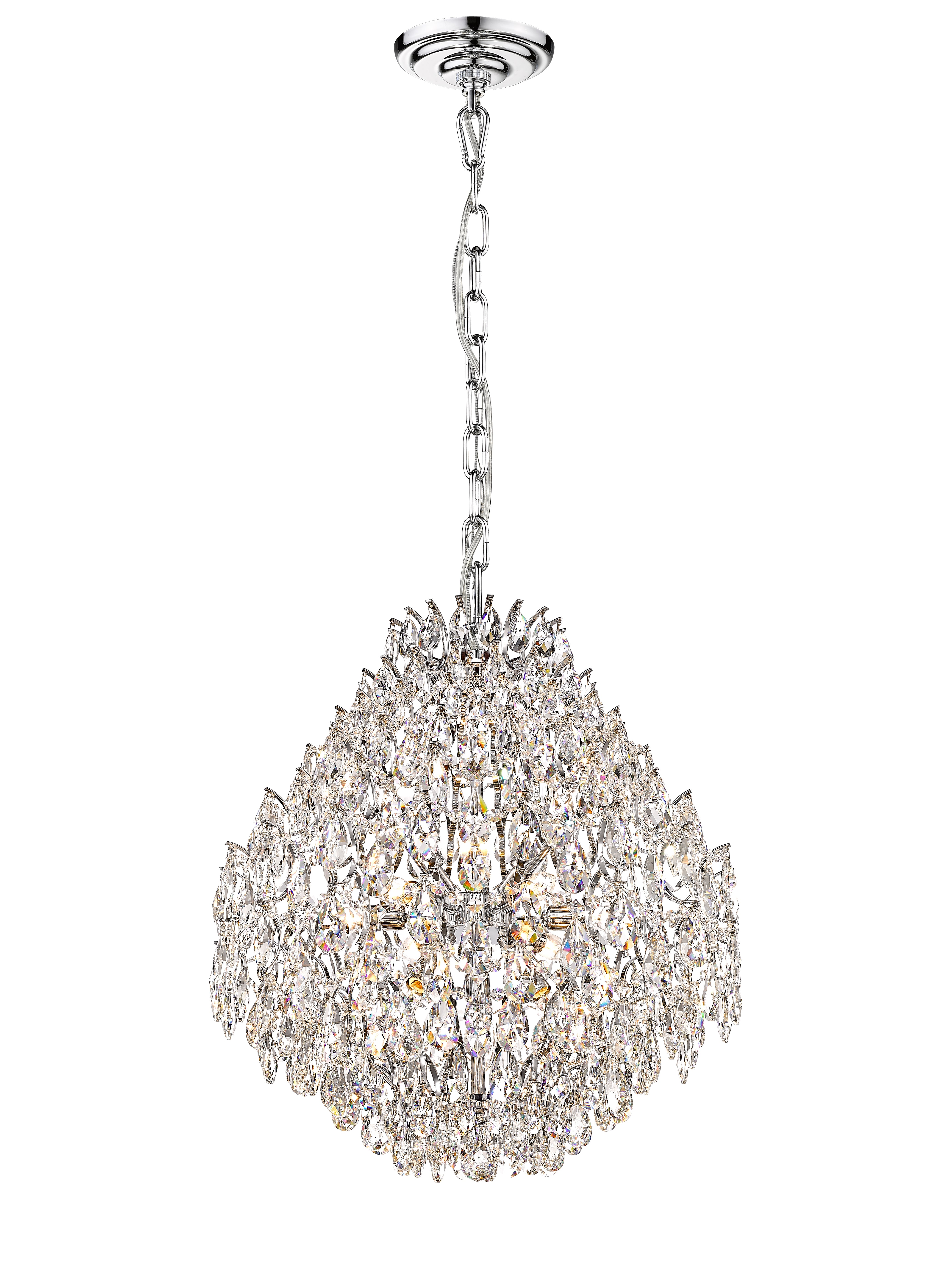 Charlotte 12-Light Black Frame Crystal Chandelier