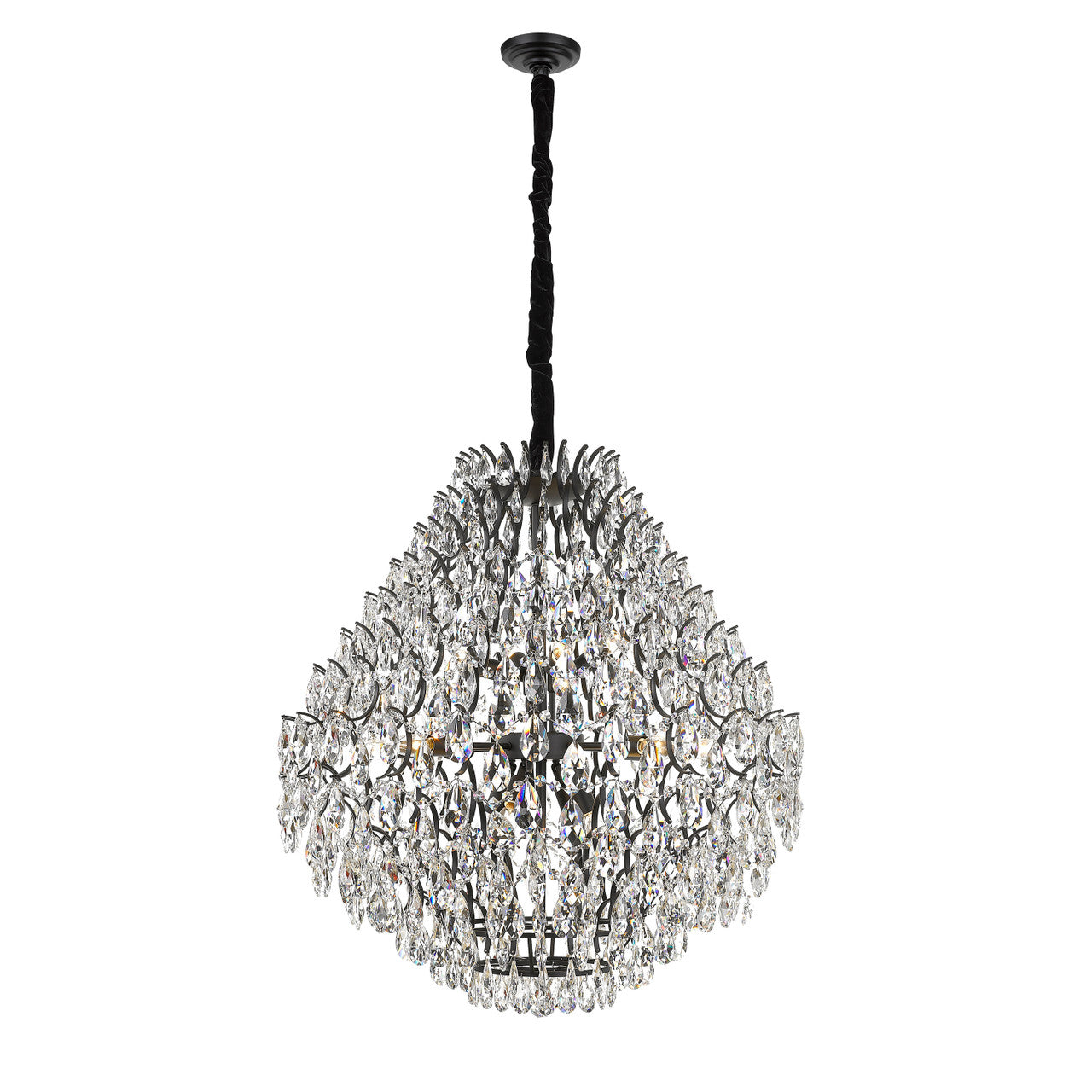 Charlotte 16-Light Black Chandelier-zoom-1