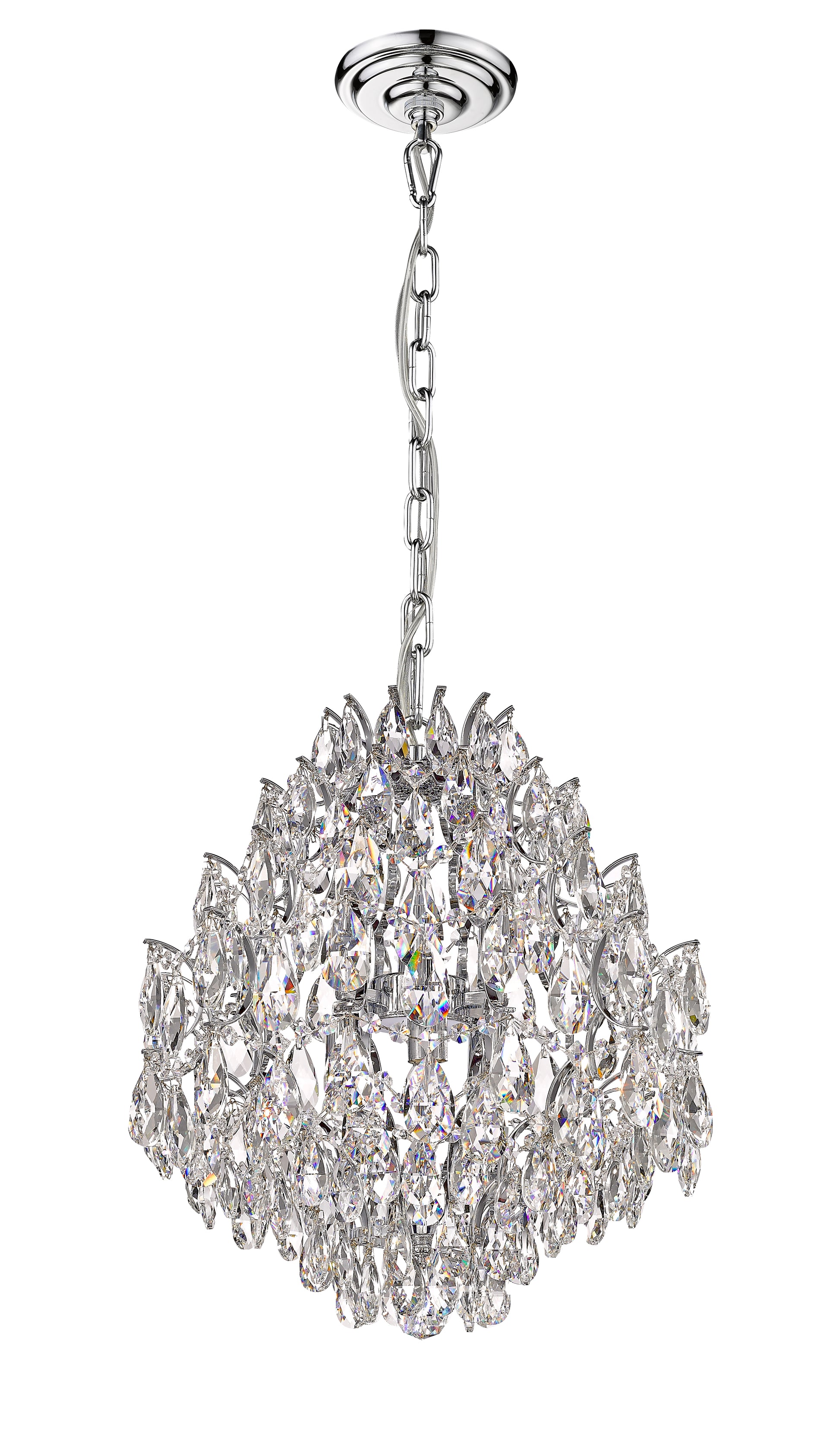 Charlotte 6-Light Black Frame Chandelier-4