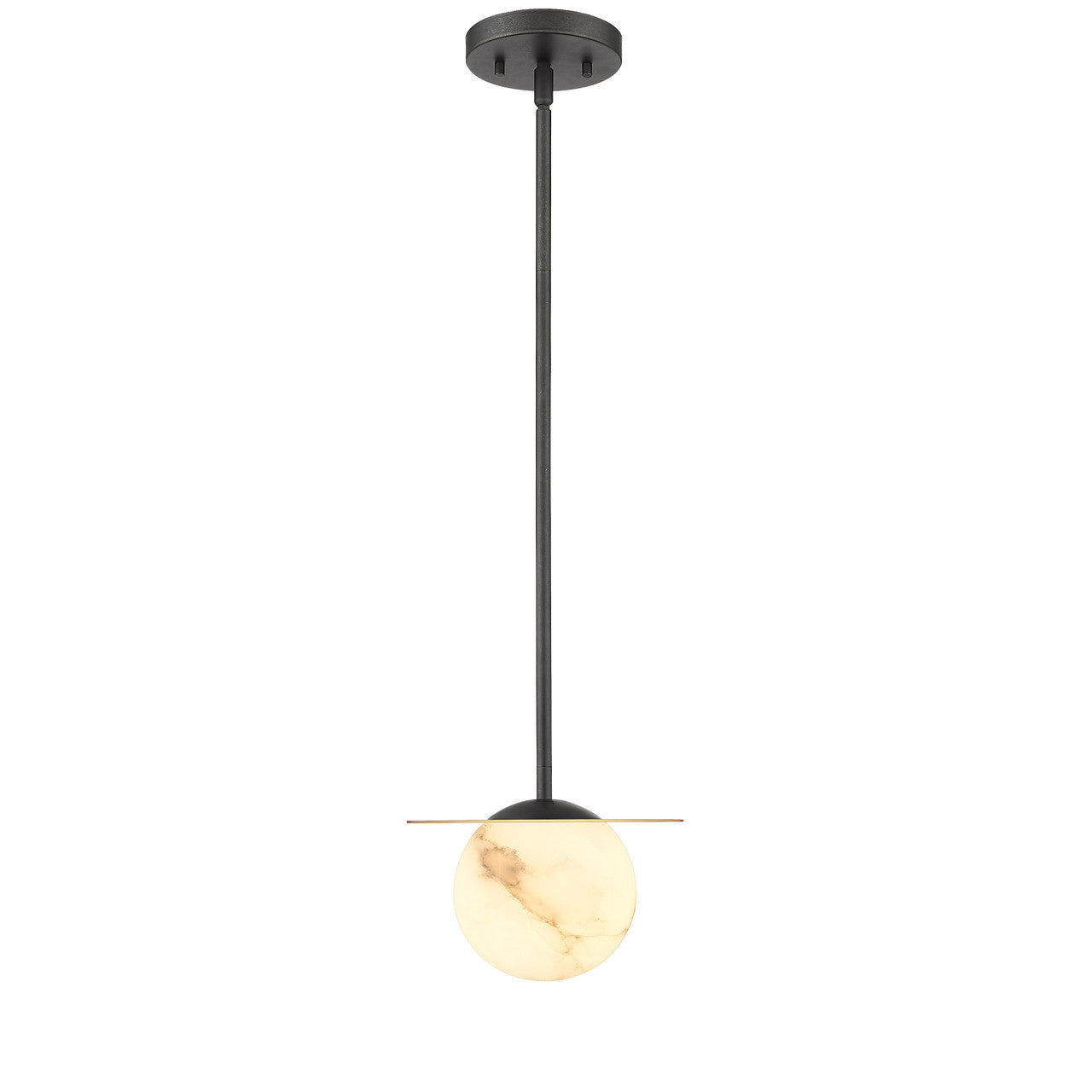 Amelia 1-Light Hand Carved Alabaster Mini-Pendant By Modition-2
