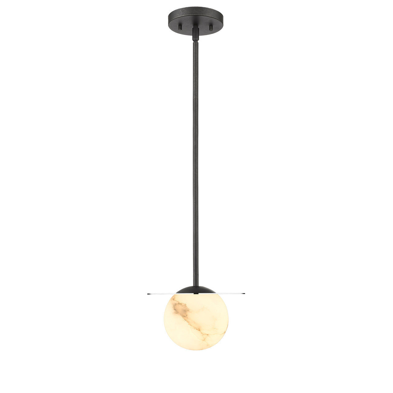 Amelia 1-Light Hand Carved Alabaster Mini-Pendant By Modition-4