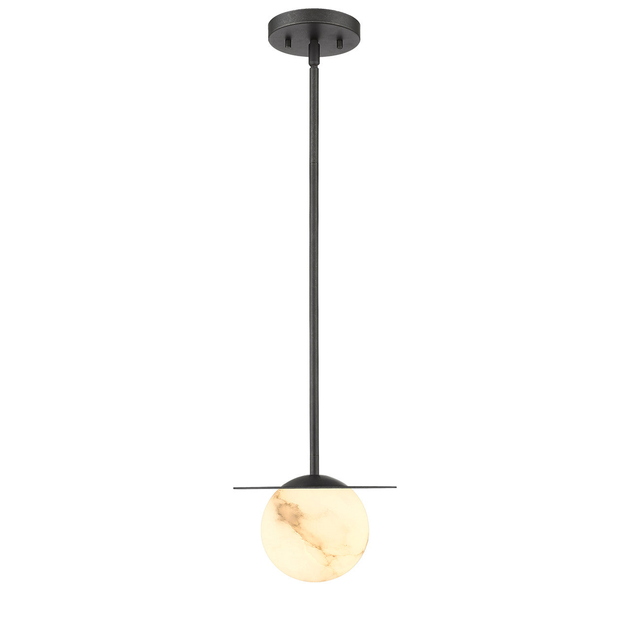Amelia 1-Light Hand Carved Alabaster Mini-Pendant By Modition-zoom-9
