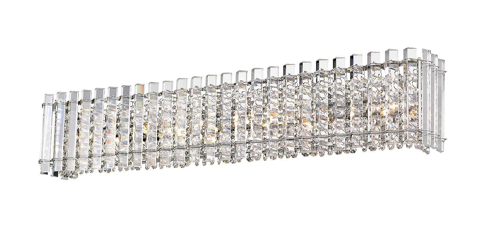 Hurley 6-Light 31" Crystal Bathroom Vanity Light Modition Lighting