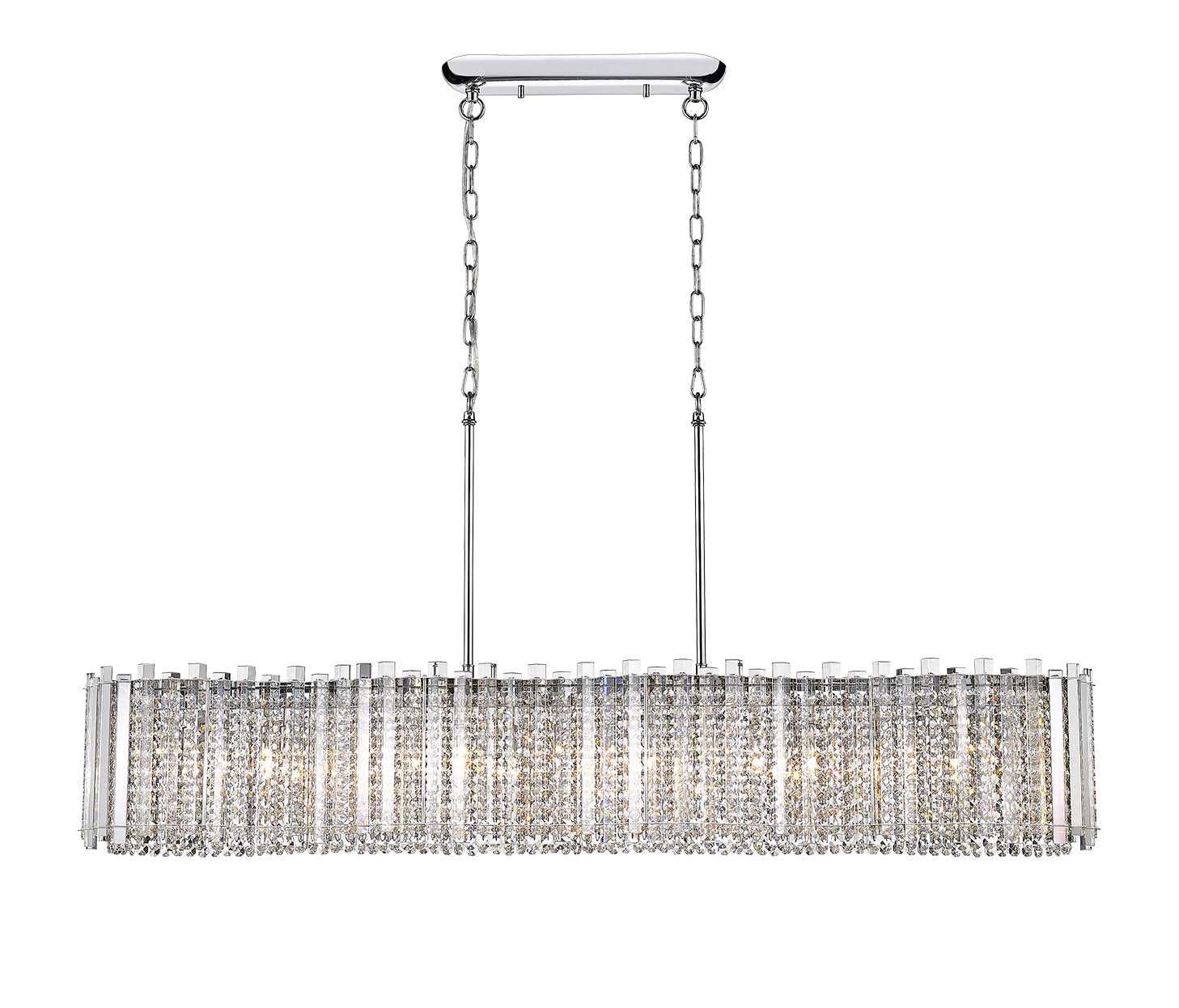 Hurley 9-Light Crystal Linear Pendant Modition Lighting
