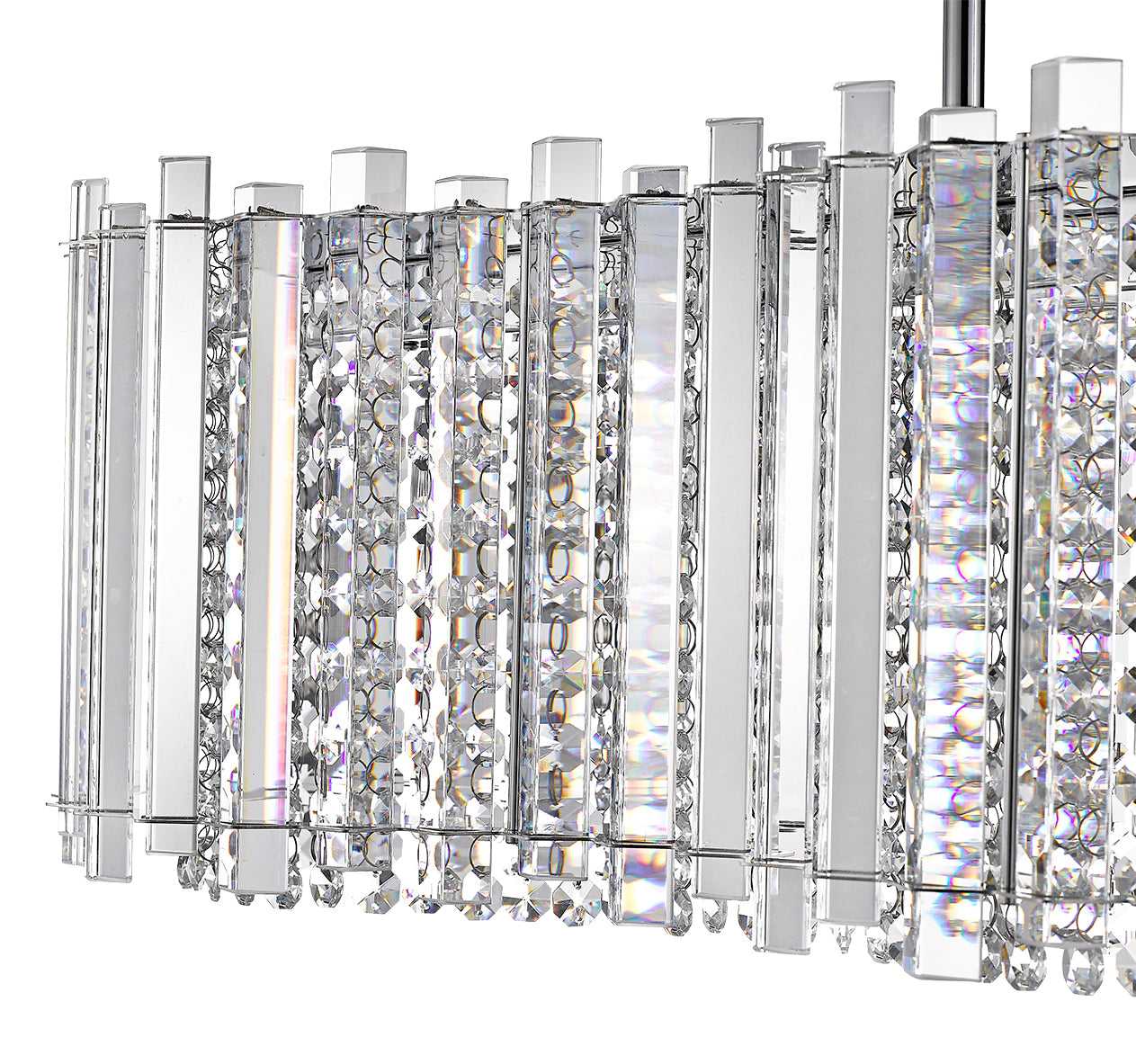 Hurley 6-Light Crystal Linear Pendant Modition Lighting