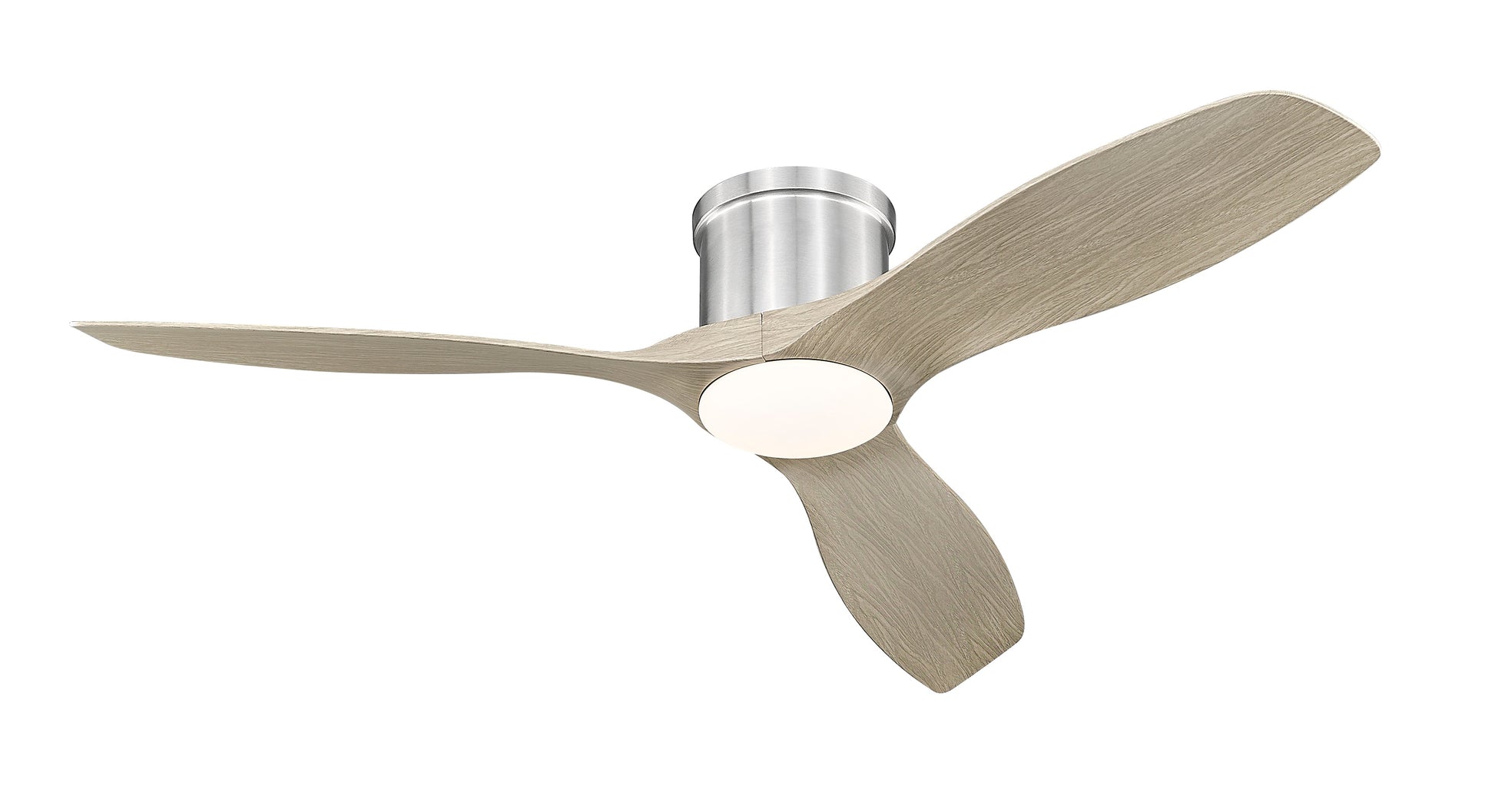 Apollo 52" Flush Ceiling Fan in Brushed Nickel with Driftwood-4
