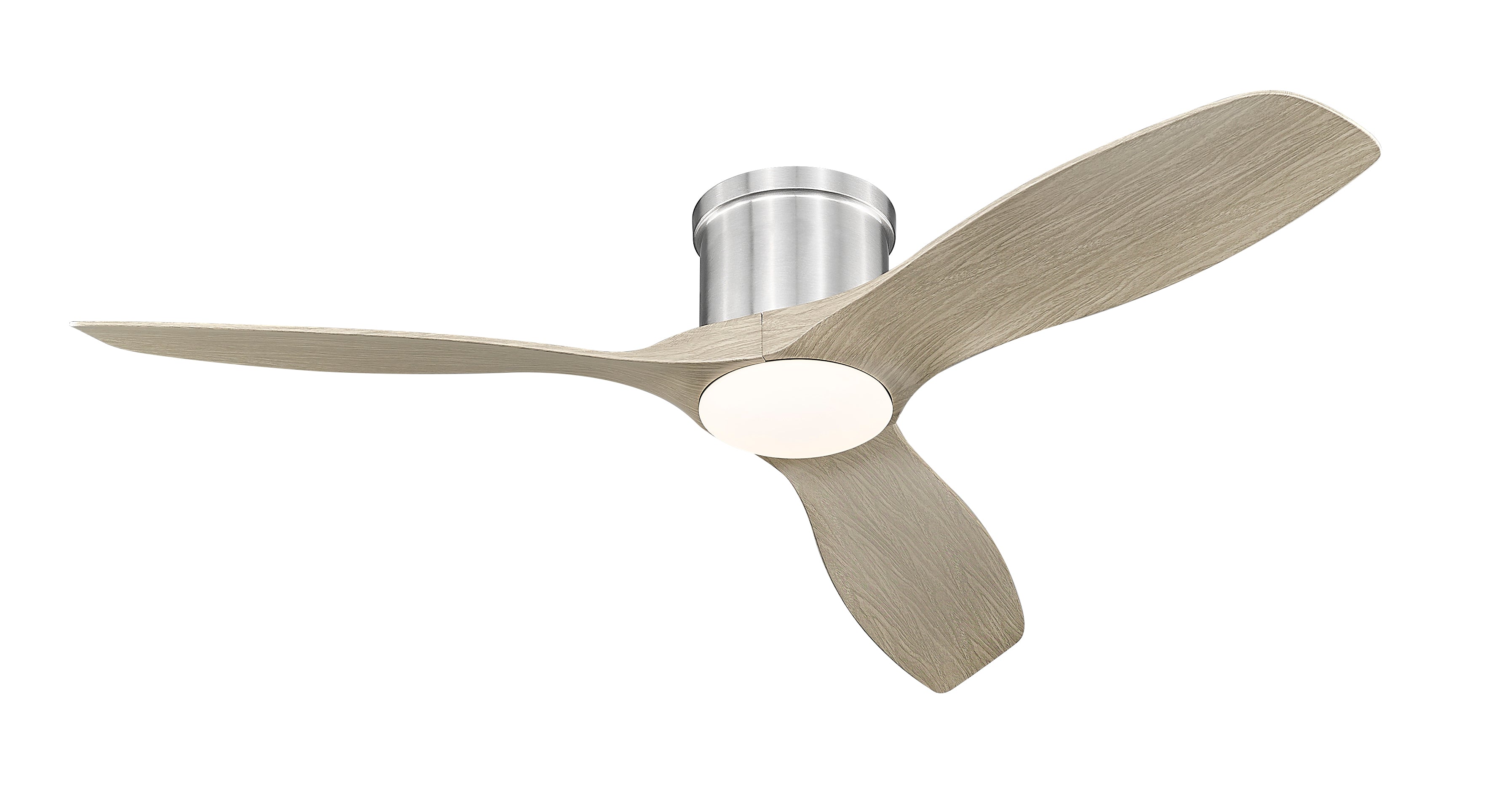 Apollo 52" Flush Ceiling Fan in Brushed Nickel with Driftwood-zoom-4
