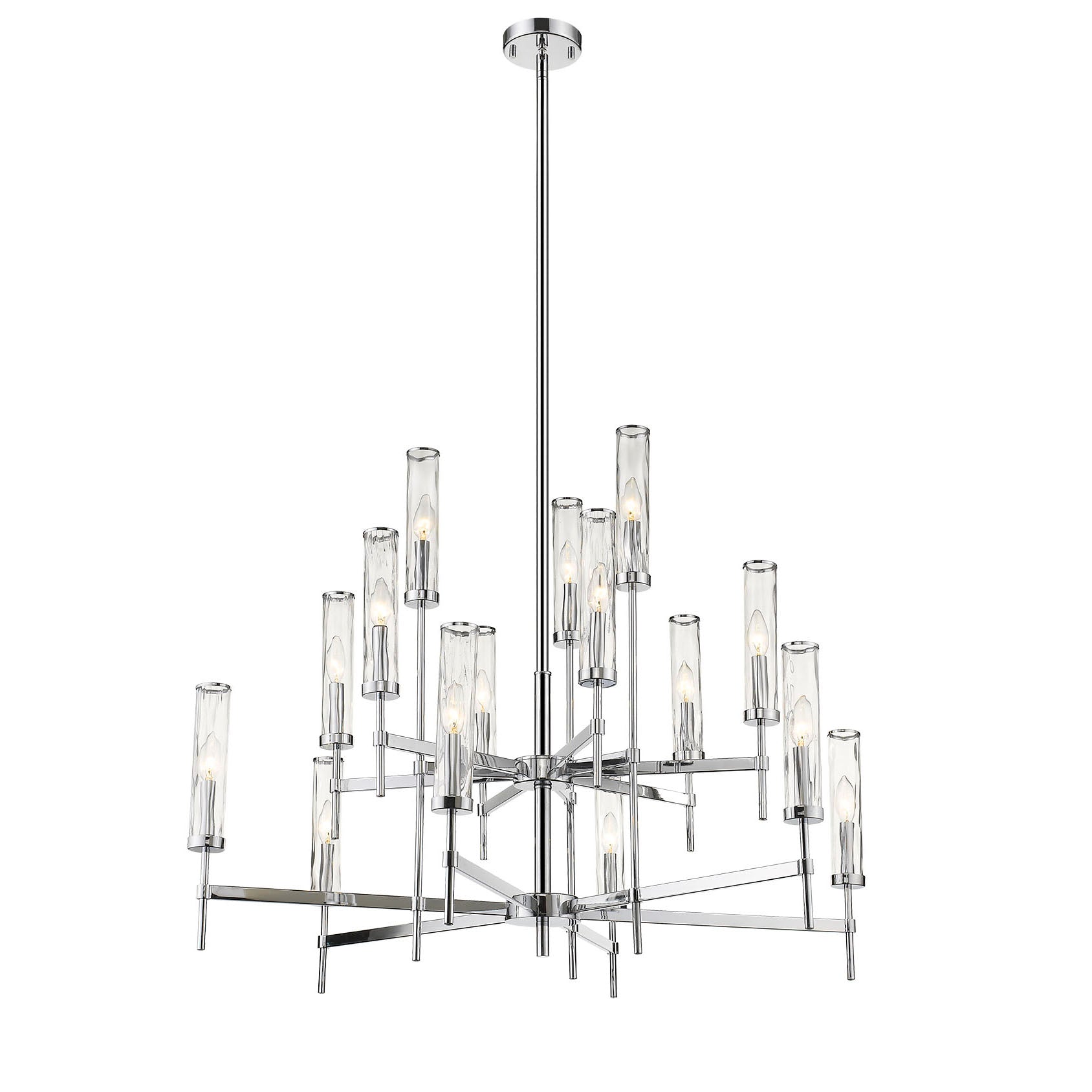 Glacier 15-Light Clear Water Glass Chandelier