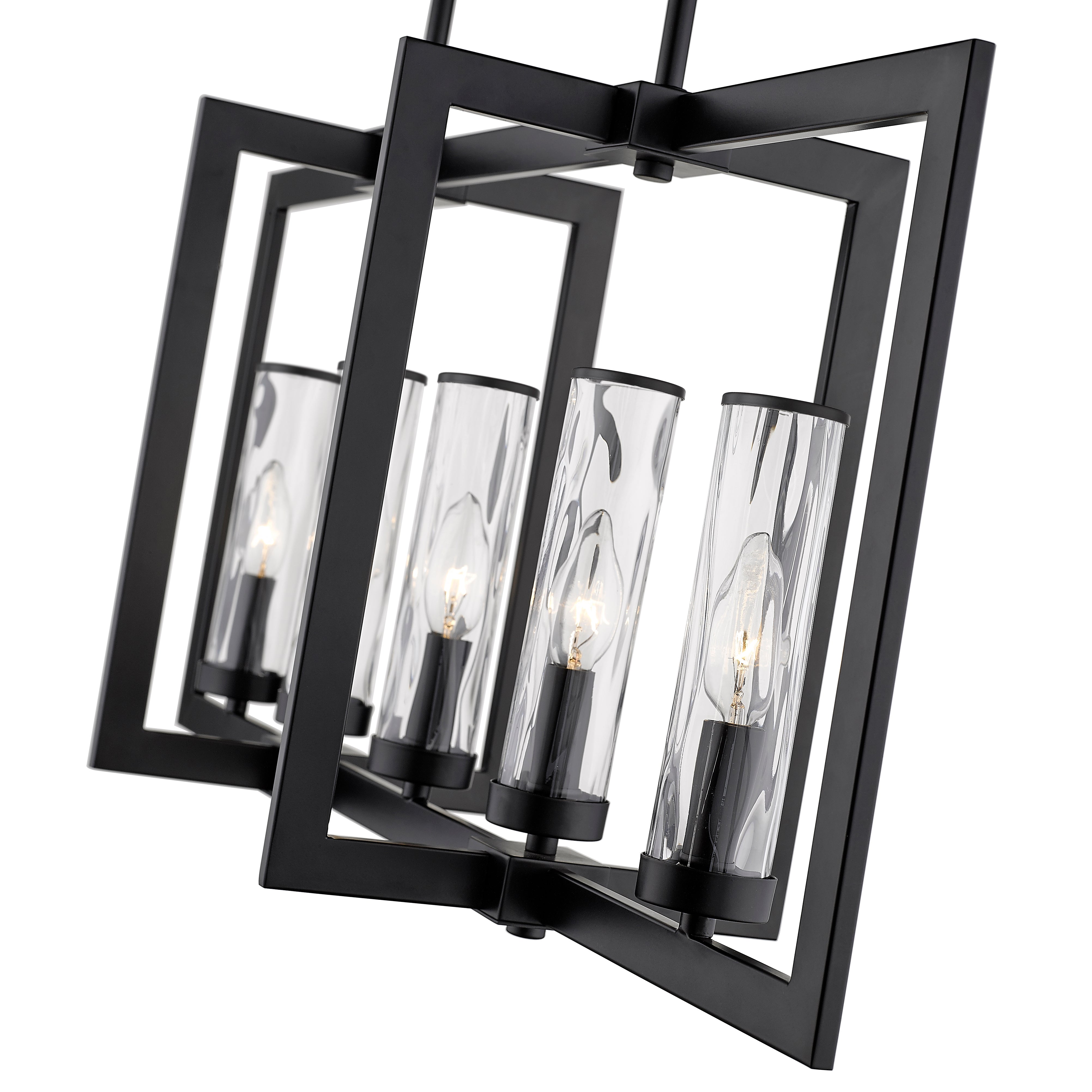 Glacier 5-Light Clear Water Glass Linear Pendant-zoom-2