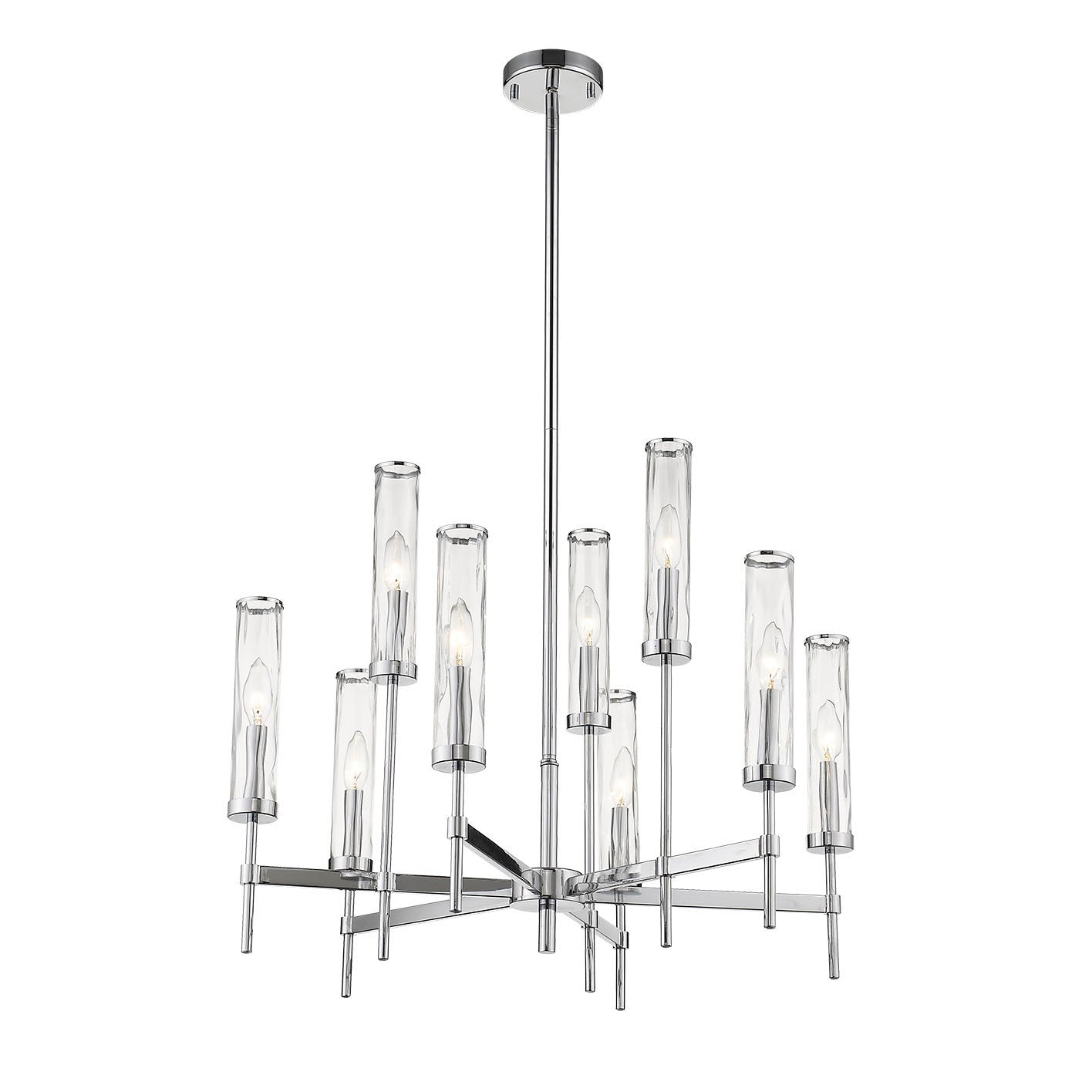 Glacier 9-Light Clear Water Glass Chandelier