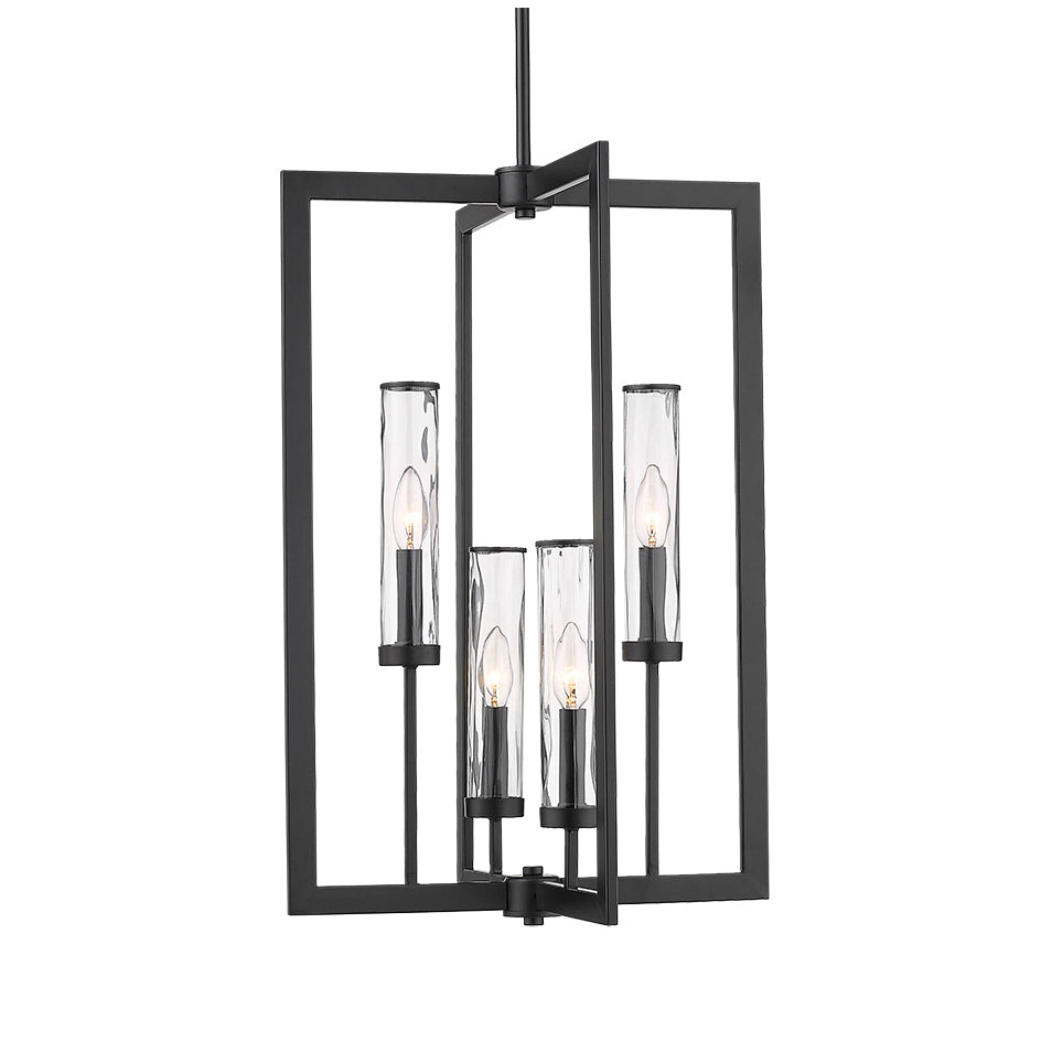 Glacier 4-Light Clear Water Glass Pendant