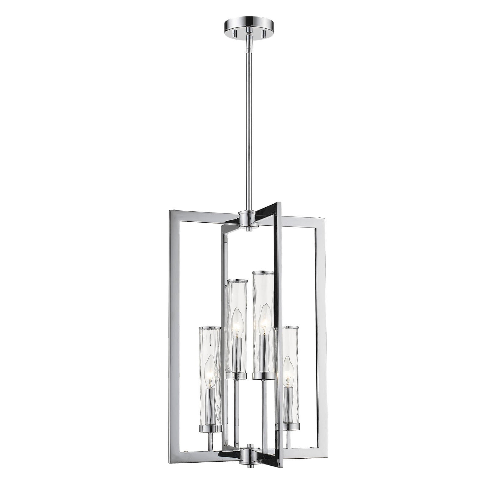 Glacier 4-Light Clear Water Glass Pendant