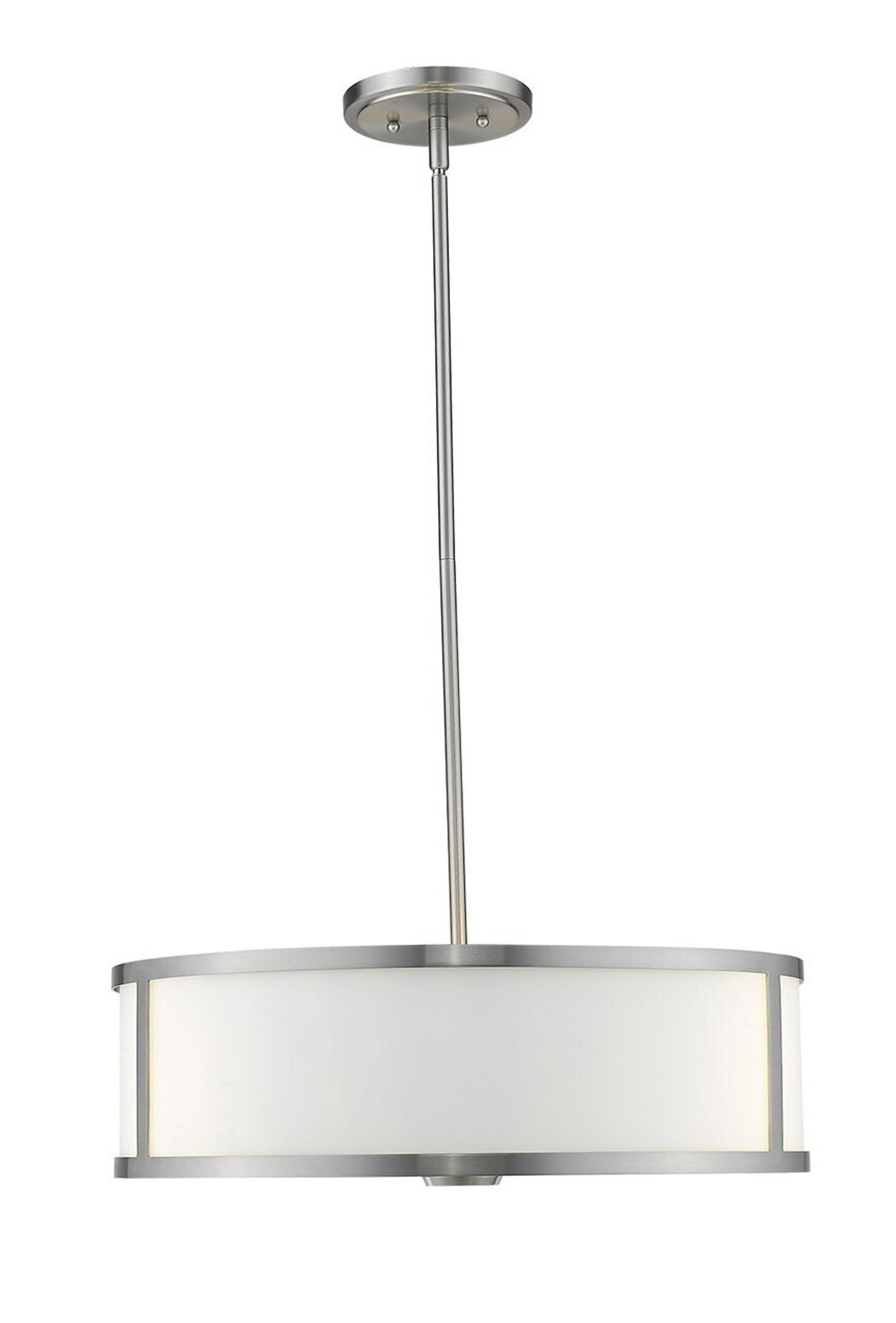 Panderio 3-Light 20" Nickel Pendant By Mirage Lighting-4