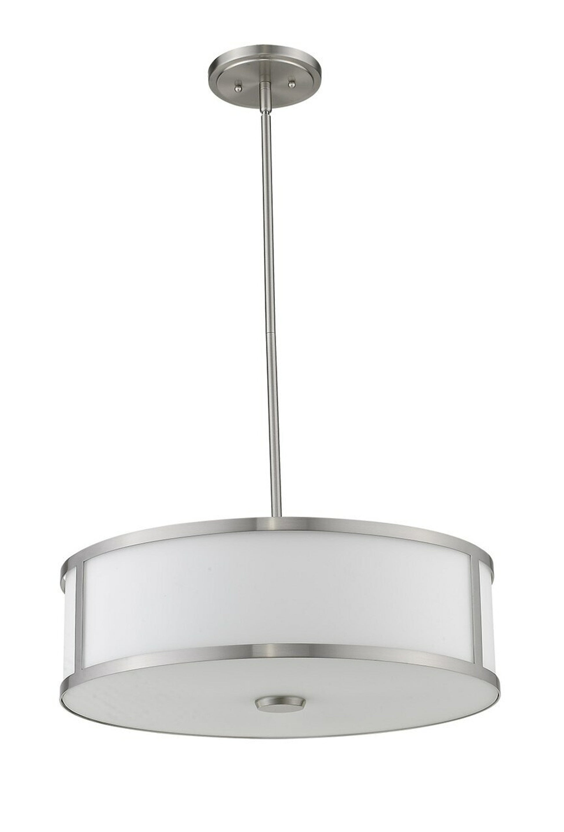 Panderio 3-Light 20" Nickel Pendant By Mirage Lighting-9