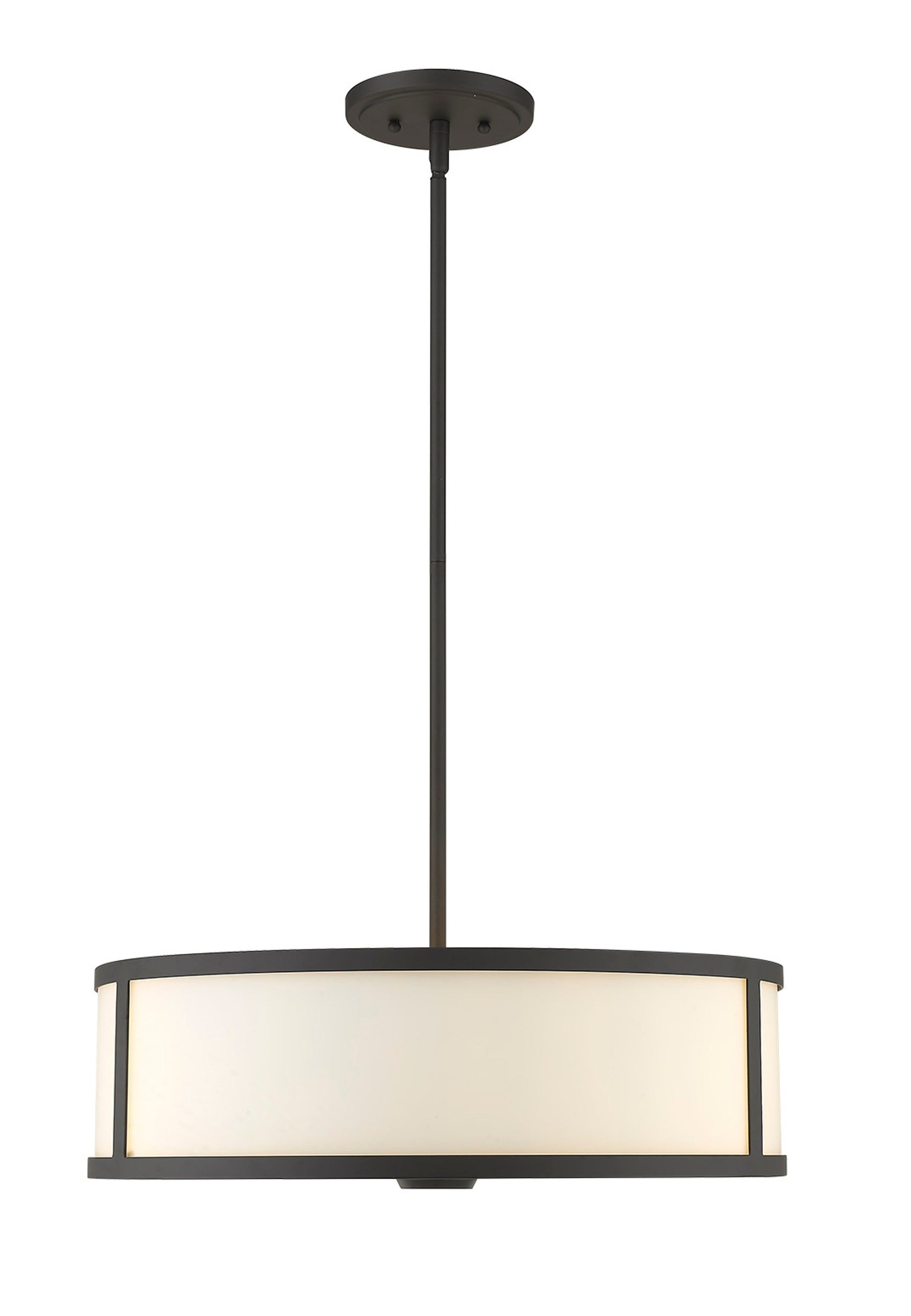 Panderio 3-Light 20" Nickel Pendant By Mirage Lighting-2