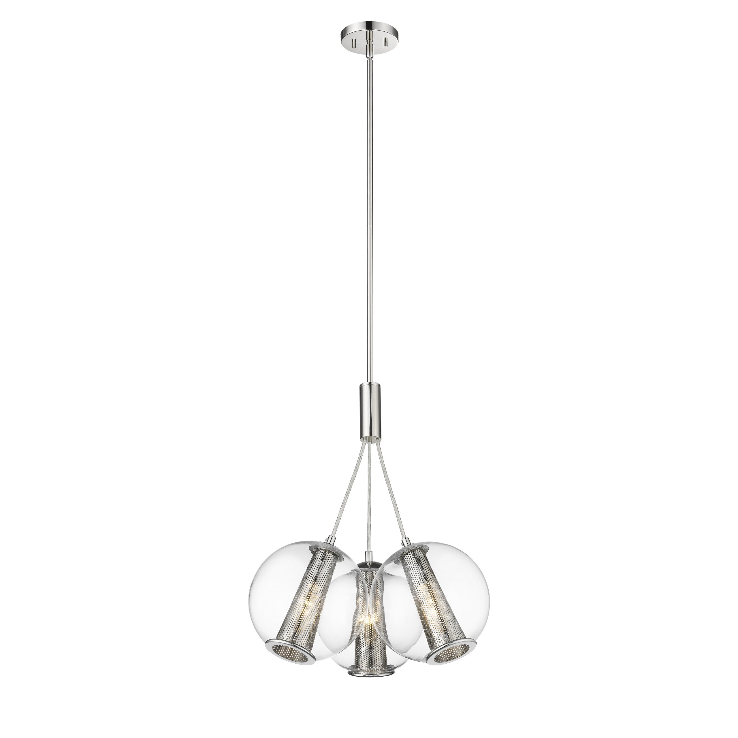 Cone 3-Light Pendant Polished Nickel-zoom-2