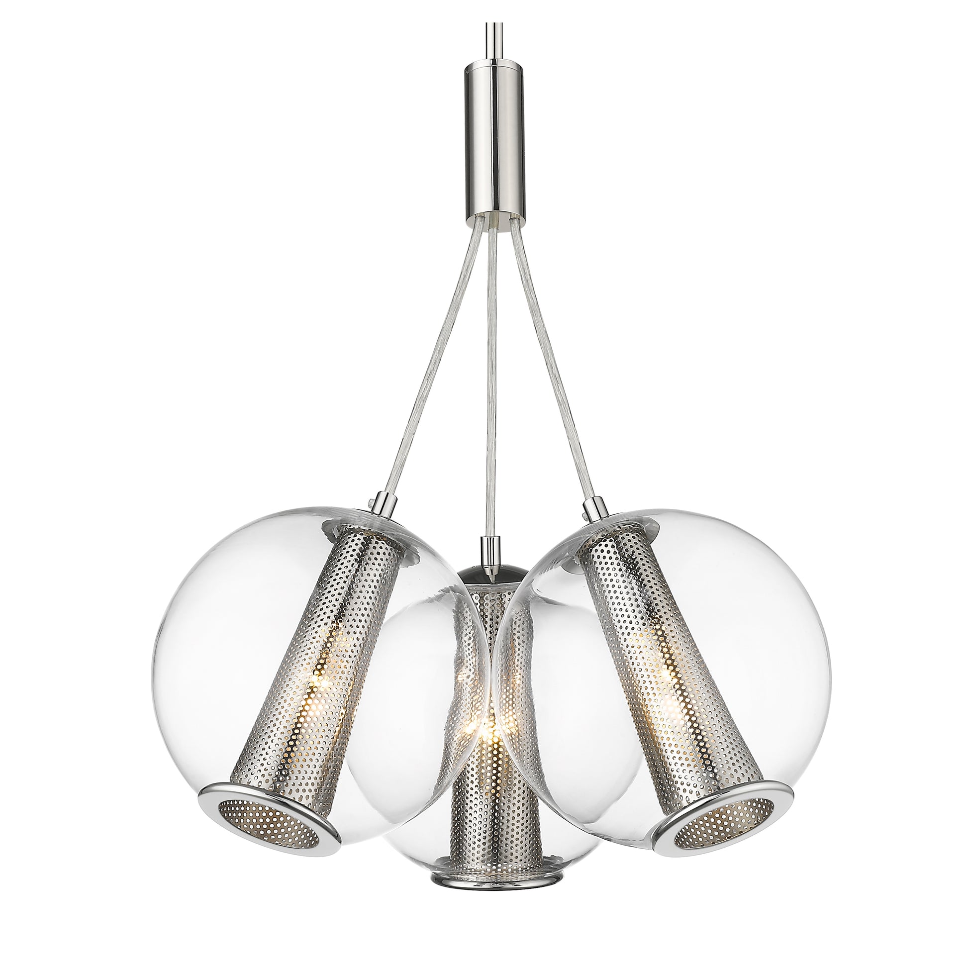 Cone 3-Light Pendant Polished Nickel-1