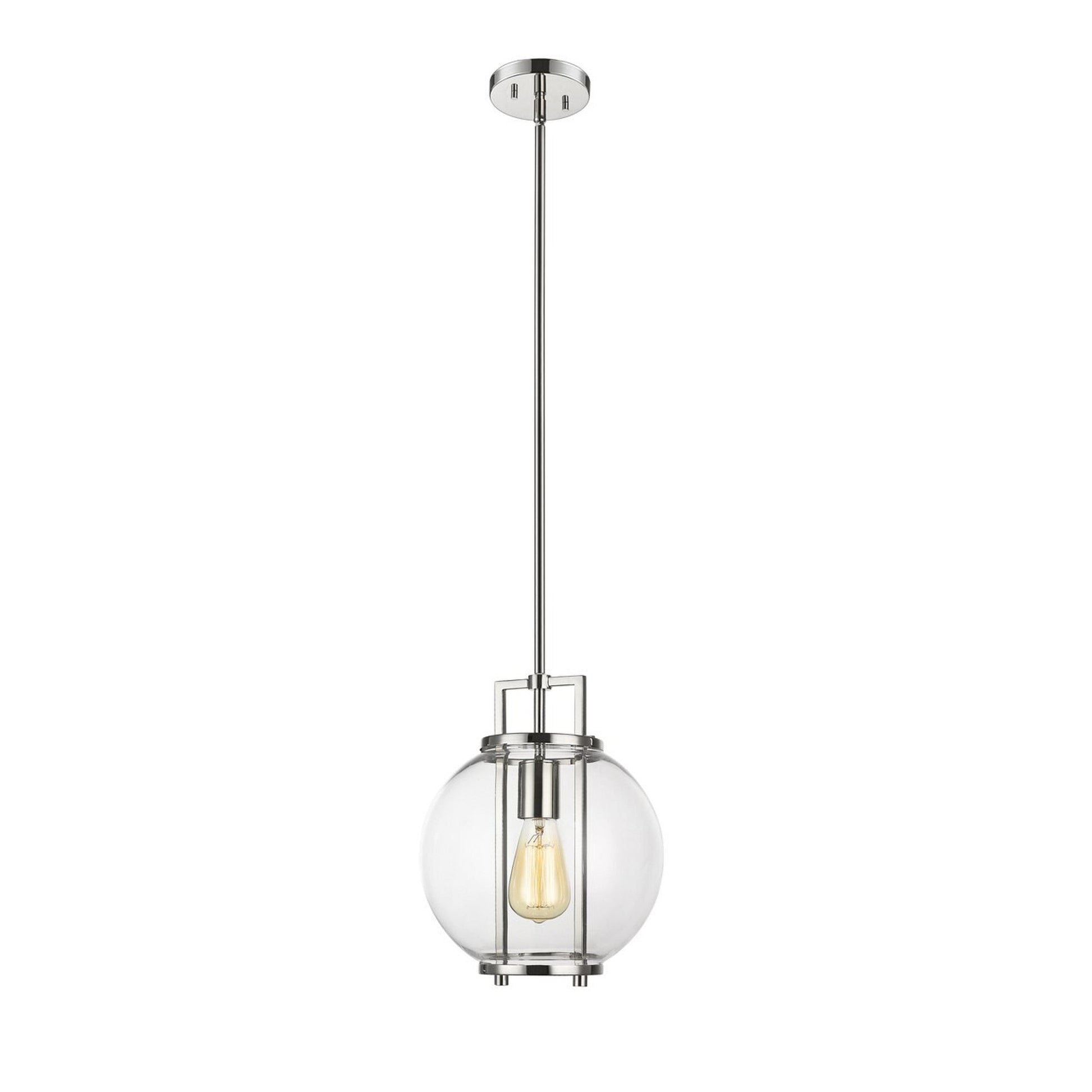 Orbem 1-Light 10" Polished Nickel Pendant-3