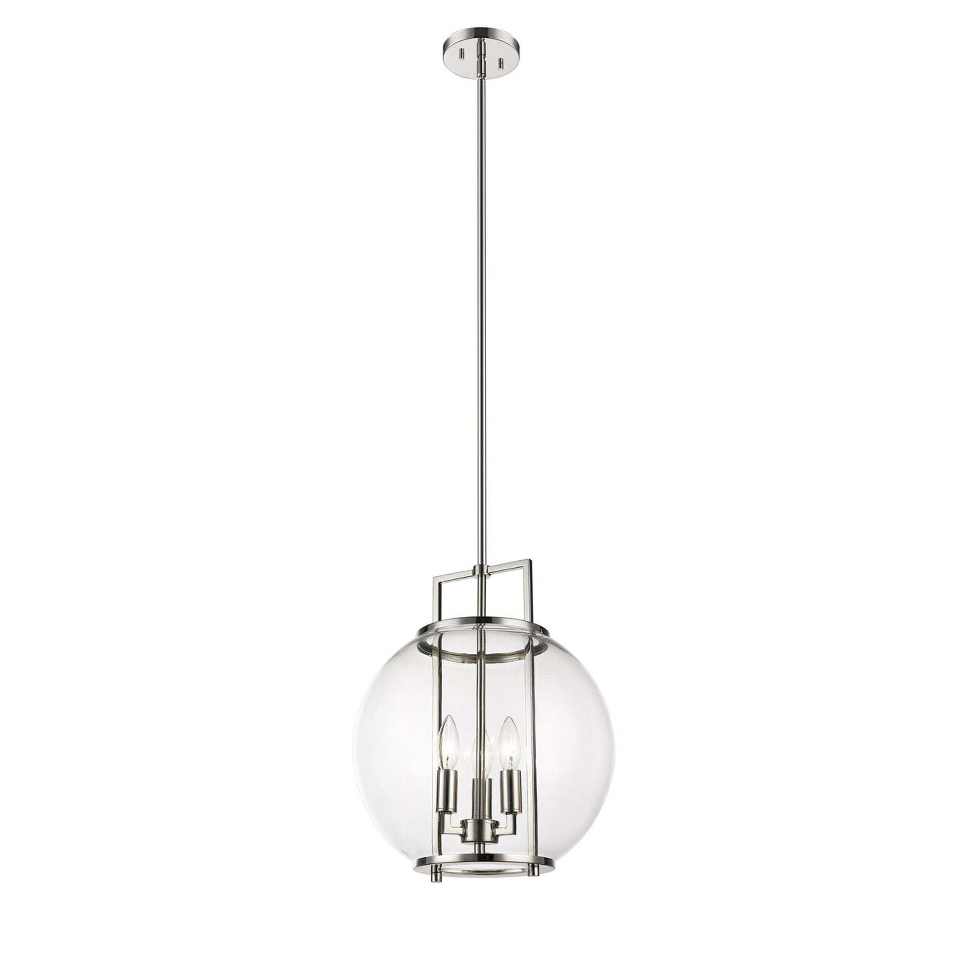 Orbem 3-Light 14" Polished Nickel Pendant-2