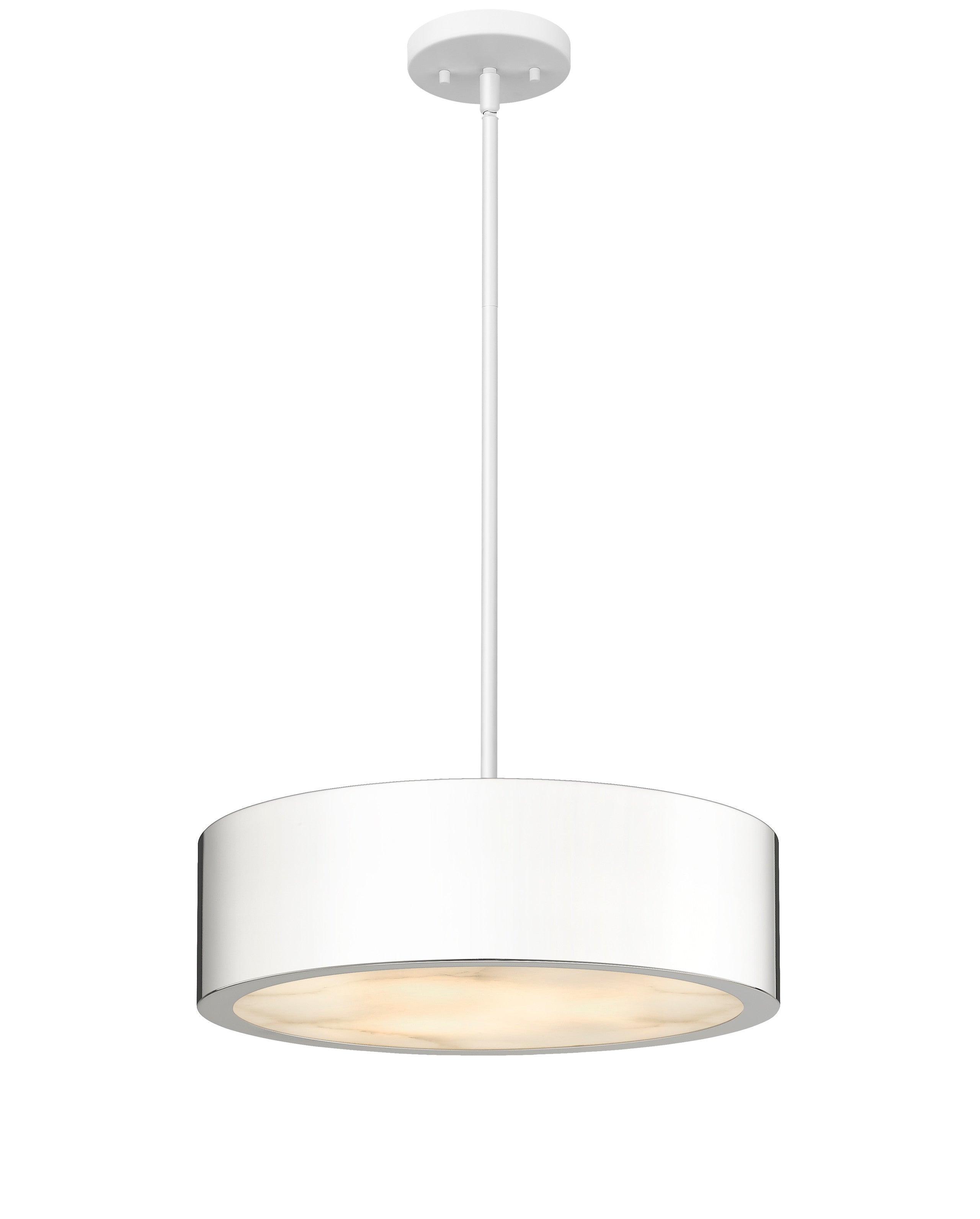 Piston 3-Light Polished Nickel Pendant Spanish Alabaster Stone Diffuser-zoom-4