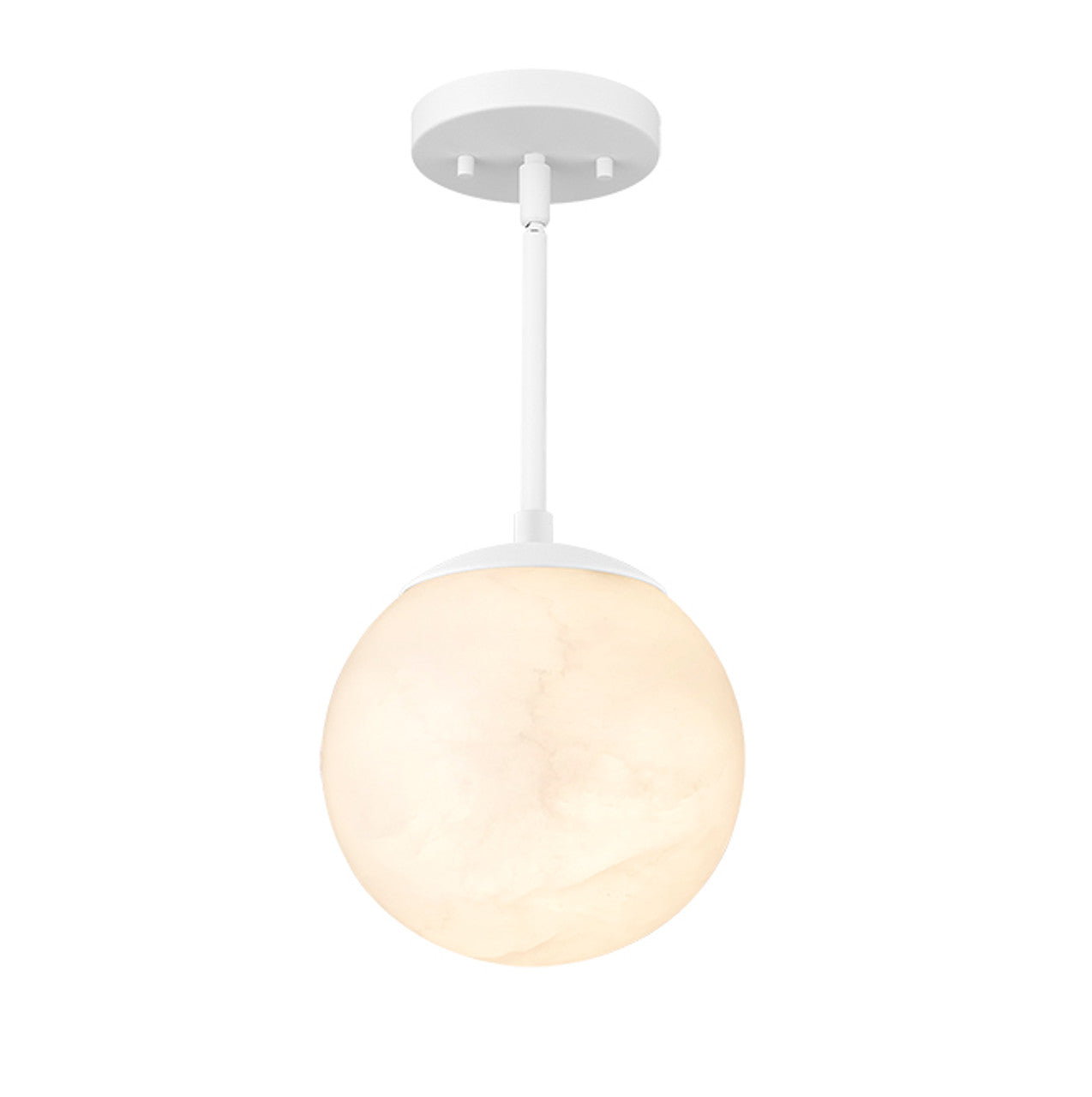 Moon 1-Light Hand Carved Alabaster Pendant By Modition Lighting Modition Lighting