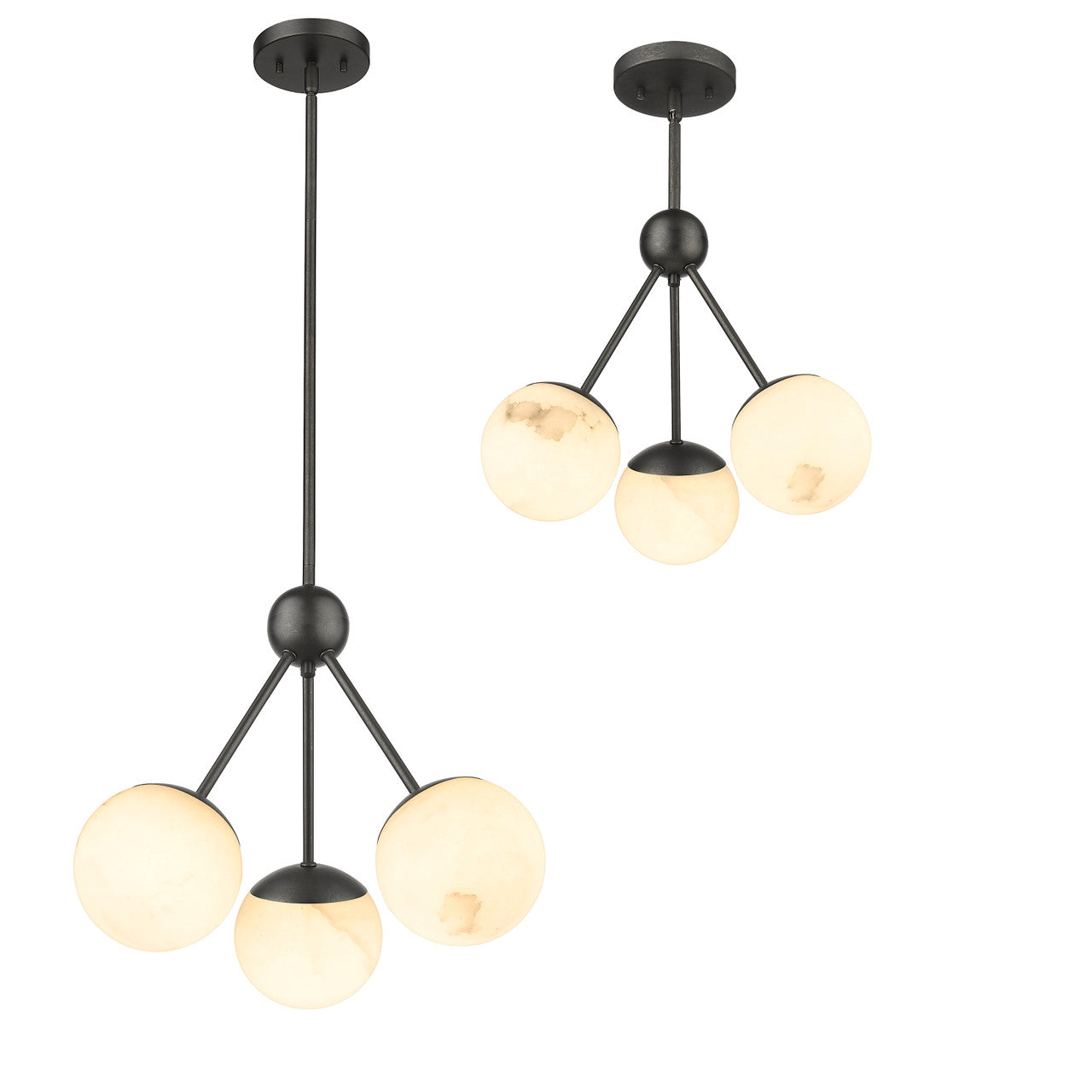 Amelia 3-Light Pendant Featuring Hand Carved Alabaster By Modition Lighting-2