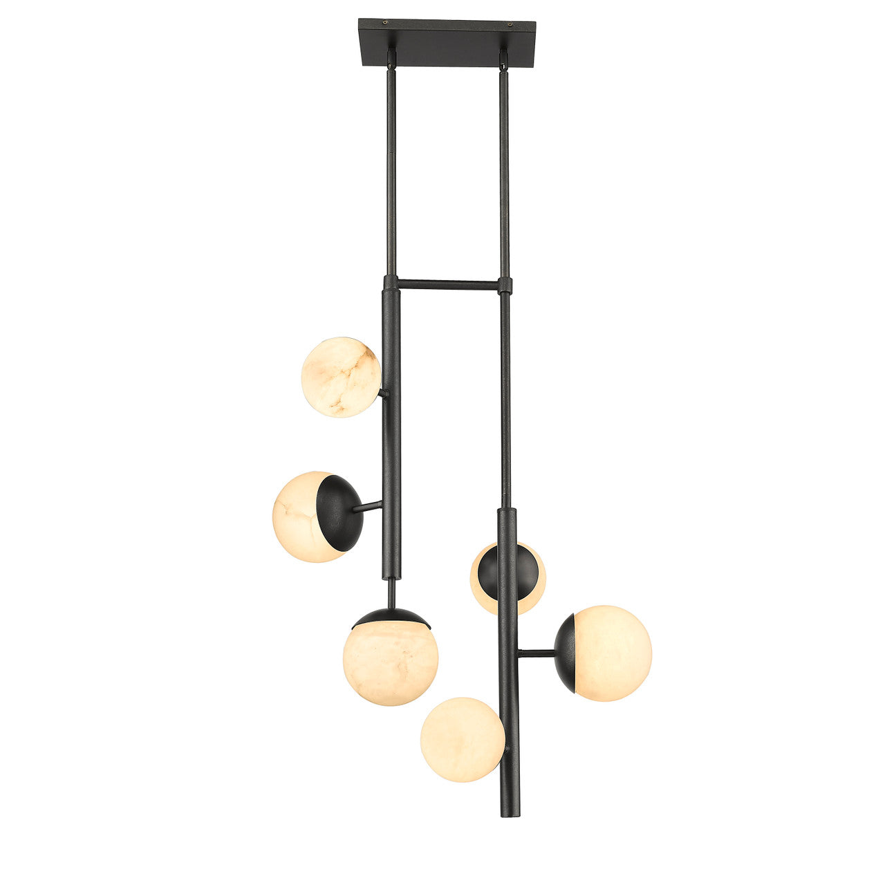 Amelia 6-Light Hand Carved Alabaster Chandelier By Modition Lighting-4