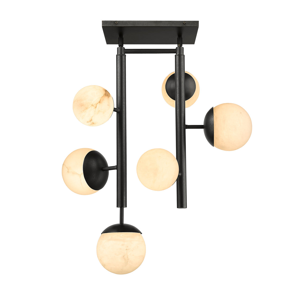 Amelia 6-Light Hand Carved Alabaster Chandelier By Modition Lighting-6