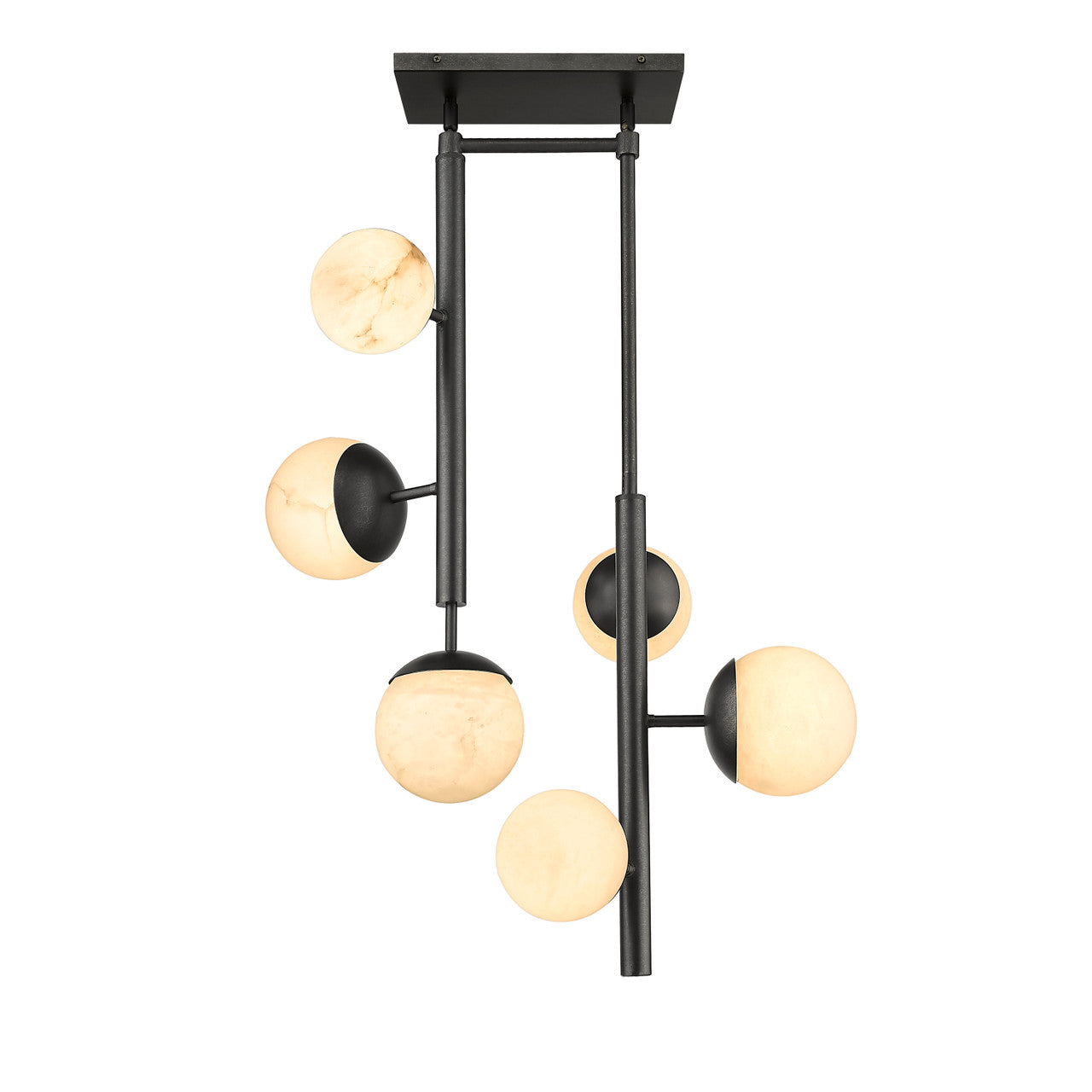 Amelia 6-Light Hand Carved Alabaster Chandelier By Modition Lighting-3