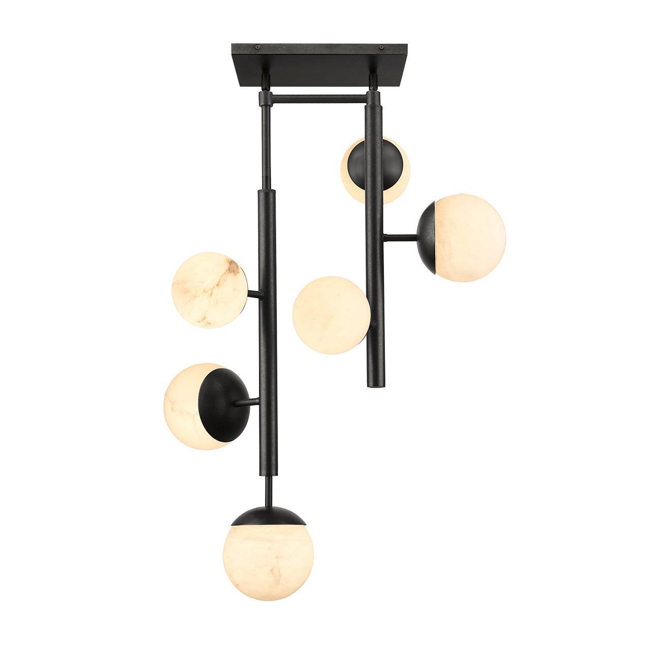 Amelia 6-Light Hand Carved Alabaster Chandelier By Modition Lighting-2