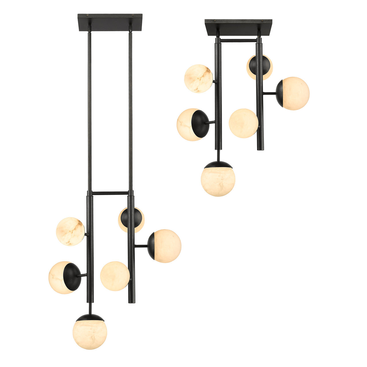 Amelia 6-Light Hand Carved Alabaster Chandelier By Modition Lighting-zoom-7