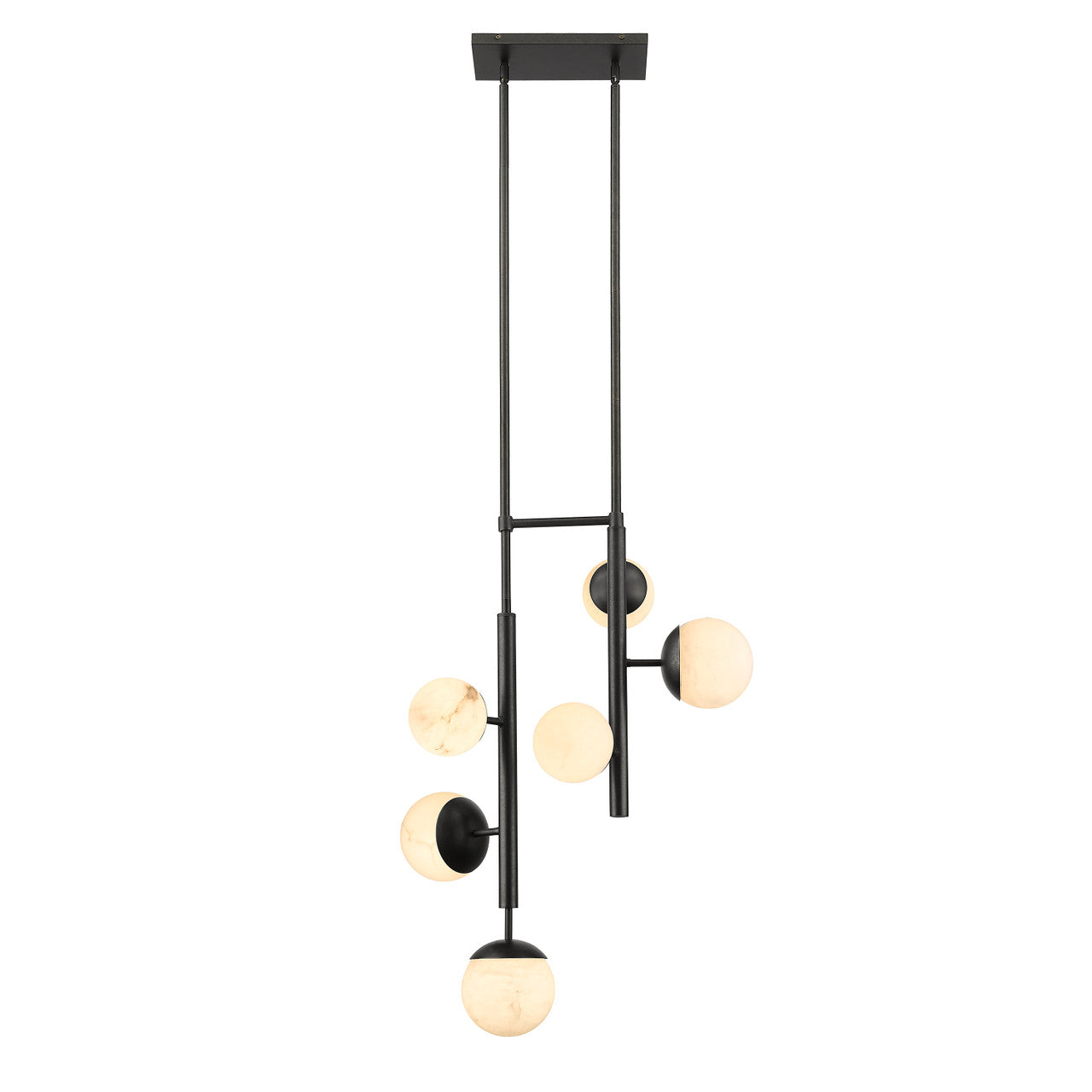 Amelia 6-Light Hand Carved Alabaster Chandelier By Modition Lighting - available from The Lighting Shoppe, trusted by Canadian homeowners