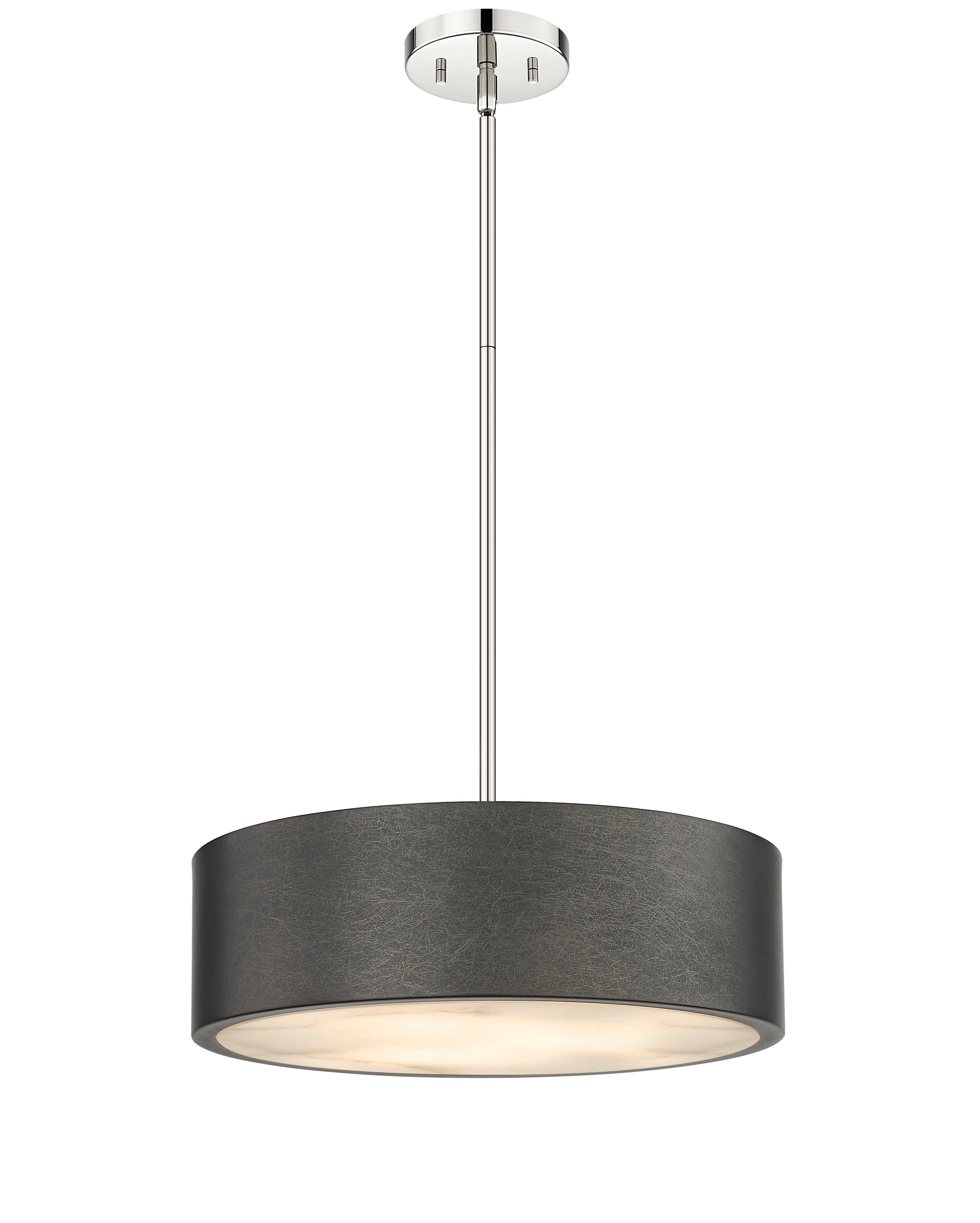 Piston 3-Light Gold Pendant Spanish Alabaster Stone Diffuser Modition Lighting