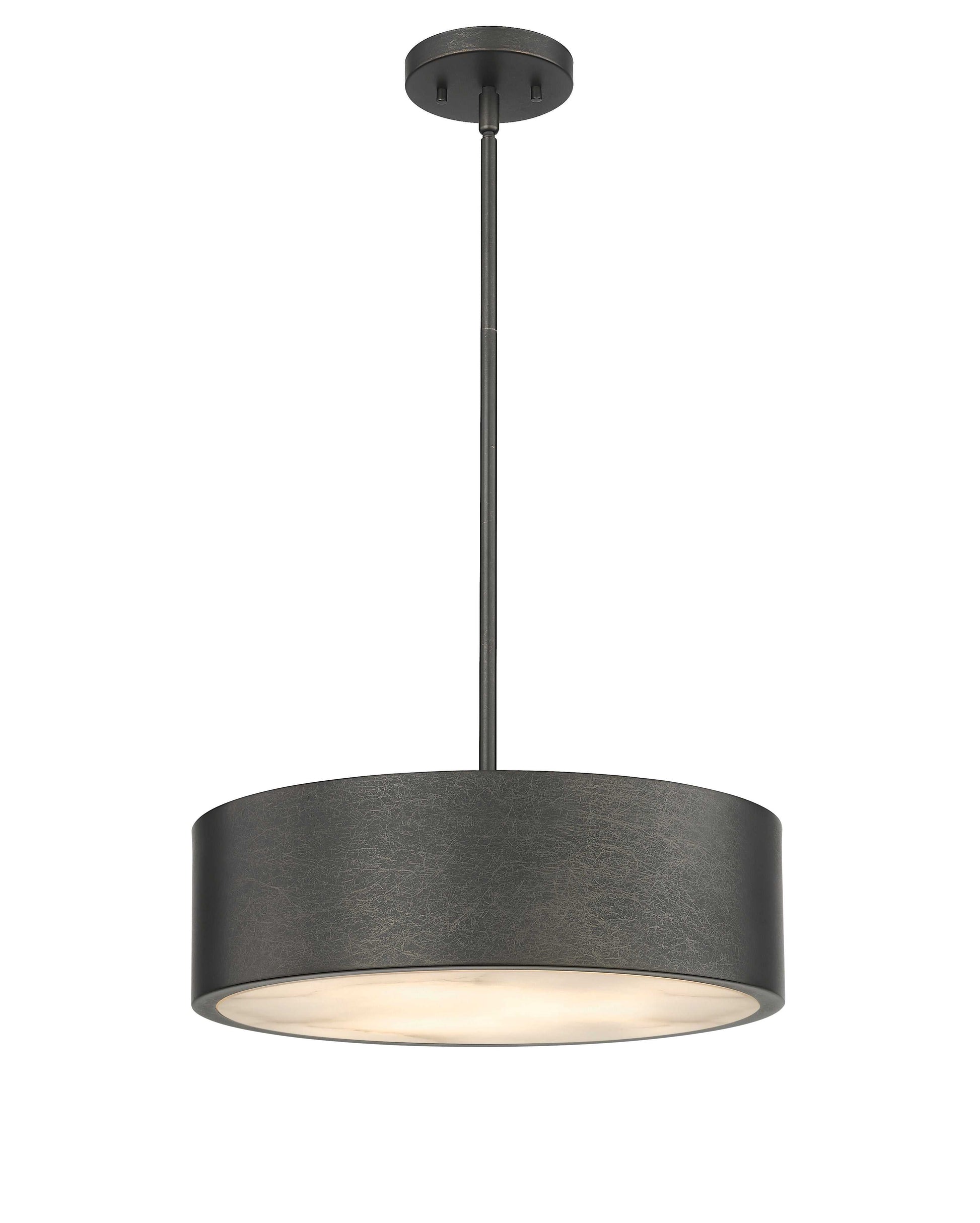Piston 3-Light Gold Pendant Spanish Alabaster Stone Diffuser Modition Lighting