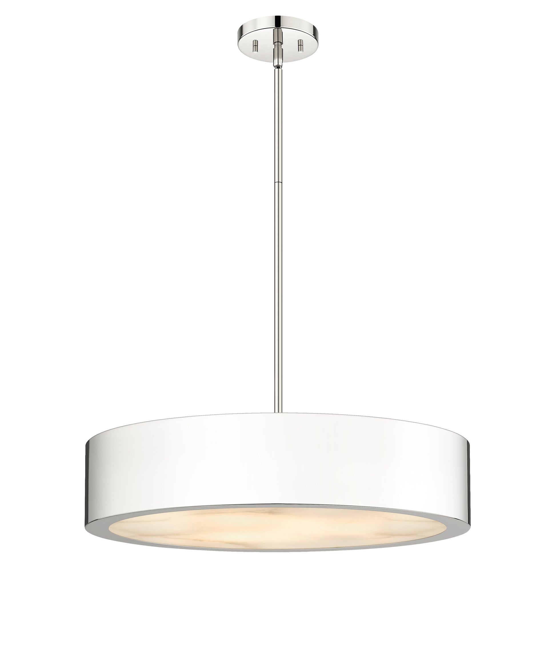 Piston 5-Light Polished Nickel Pendant Spanish Alabaster Stone Diffuser-1