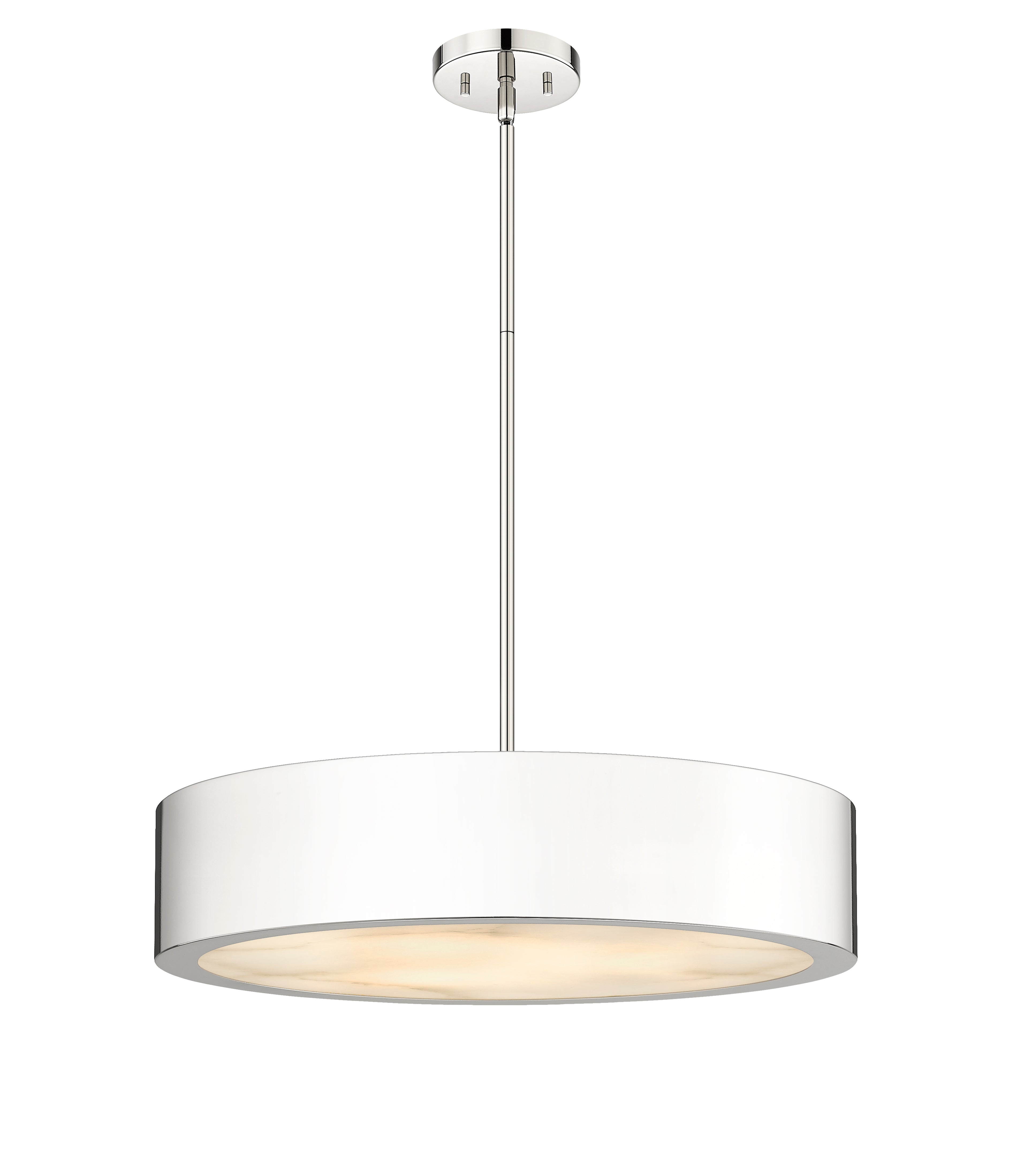 Piston 5-Light Polished Nickel Pendant Spanish Alabaster Stone Diffuser-zoom-1
