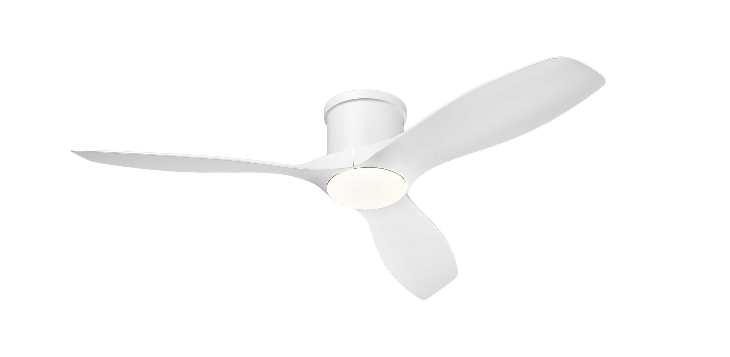 Apollo 52" Flush Ceiling Fan in Matte White-zoom-3