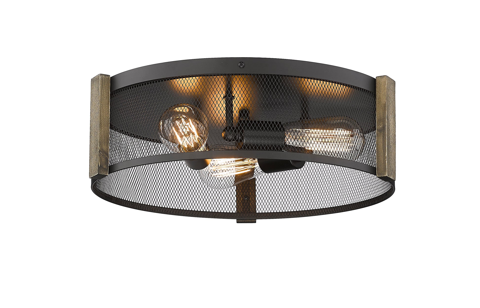 Britt 3-Light 16" Multi-Finish Flush Mount by Mirage Lighting-2