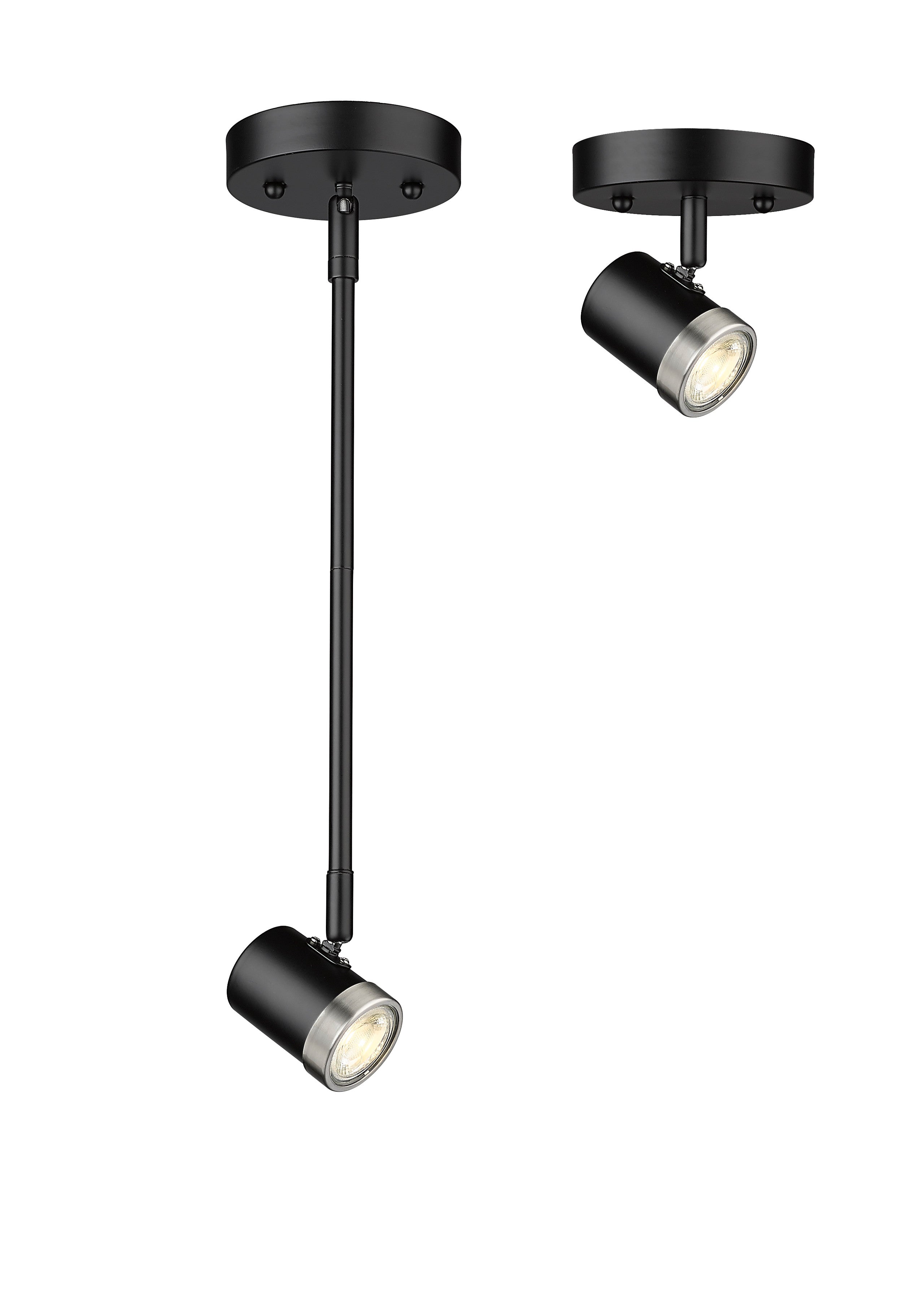 Spot-On Single Light Multi-Finish Black Track Mirage Lighting