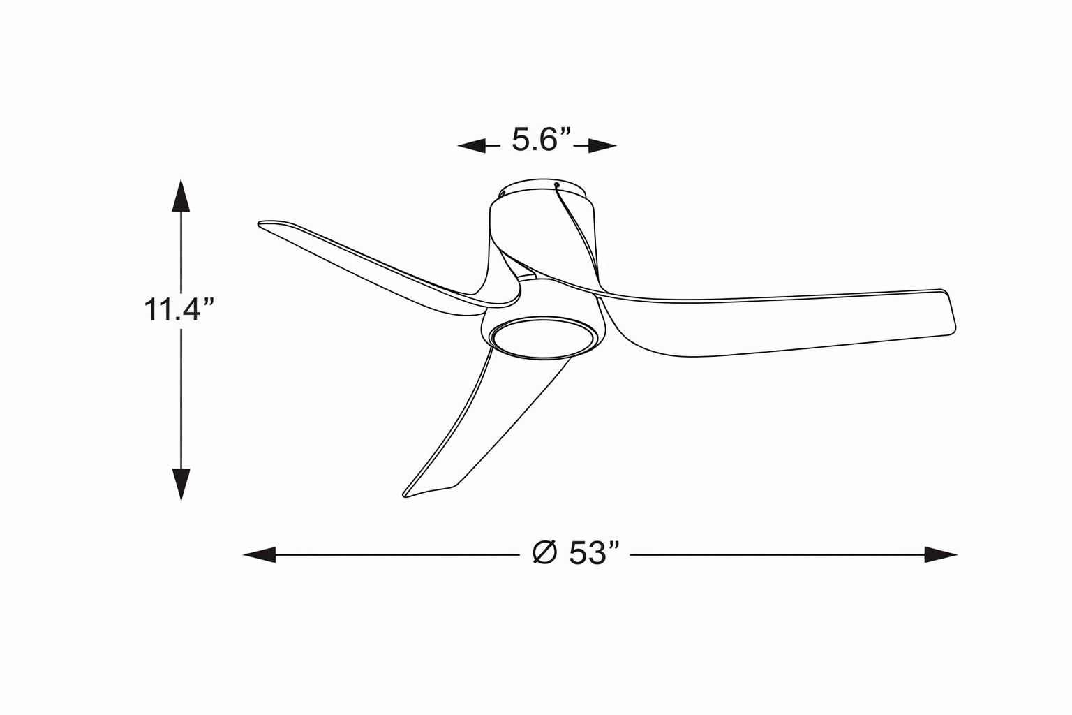 Banana Leaf 53" Flush Ceiling Fan-zoom-13
