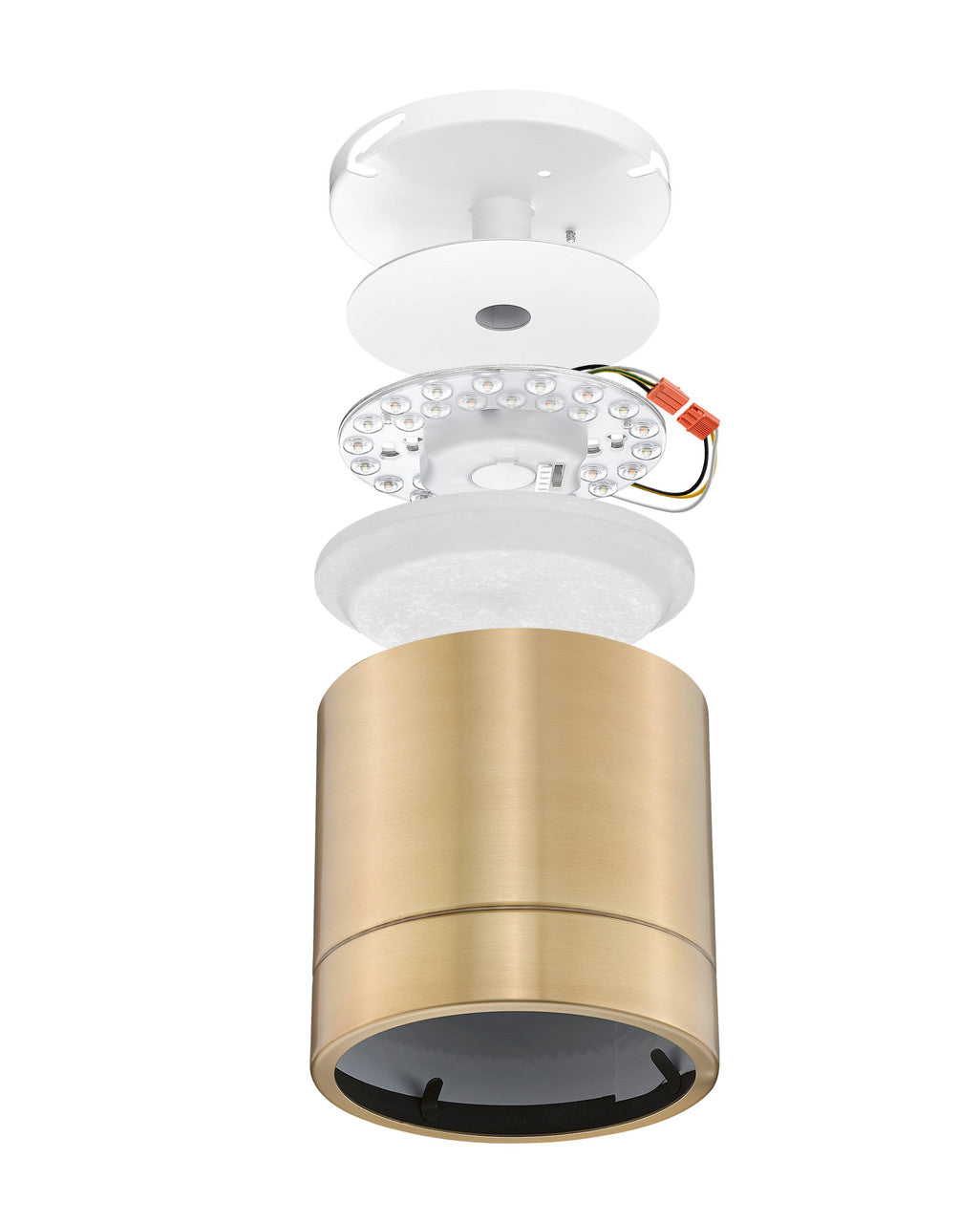 Crescent Alabaster 6" 5CCT LED Flush Mount w/Replaceable LED Module-6