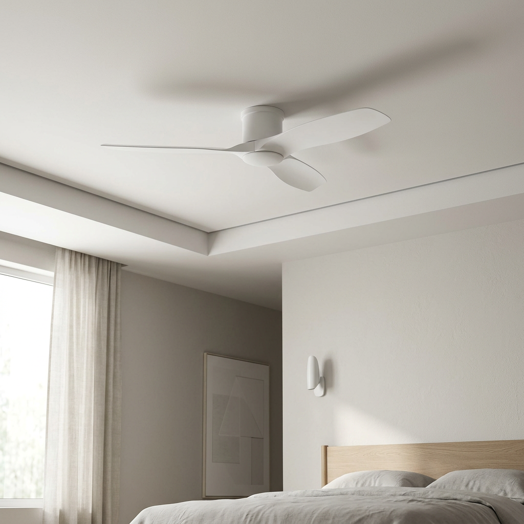 Apollo 52" Flush Ceiling Fan in Matte White