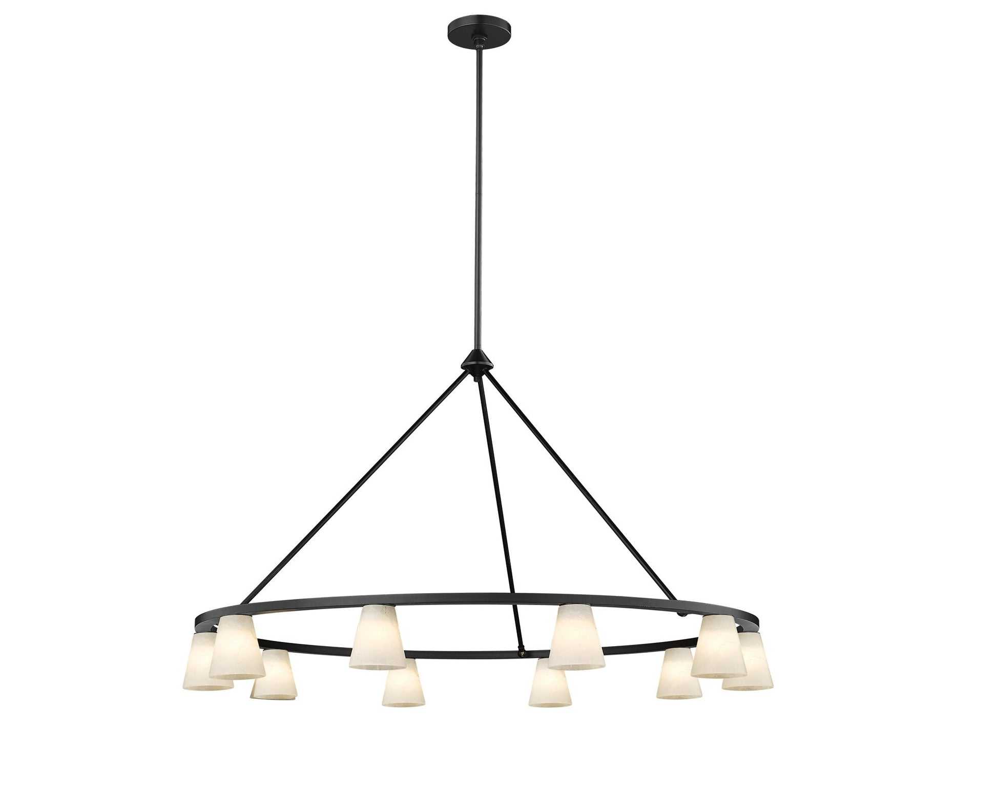 Ironstone 10-Light Spanish Alabaster Chandelier-15