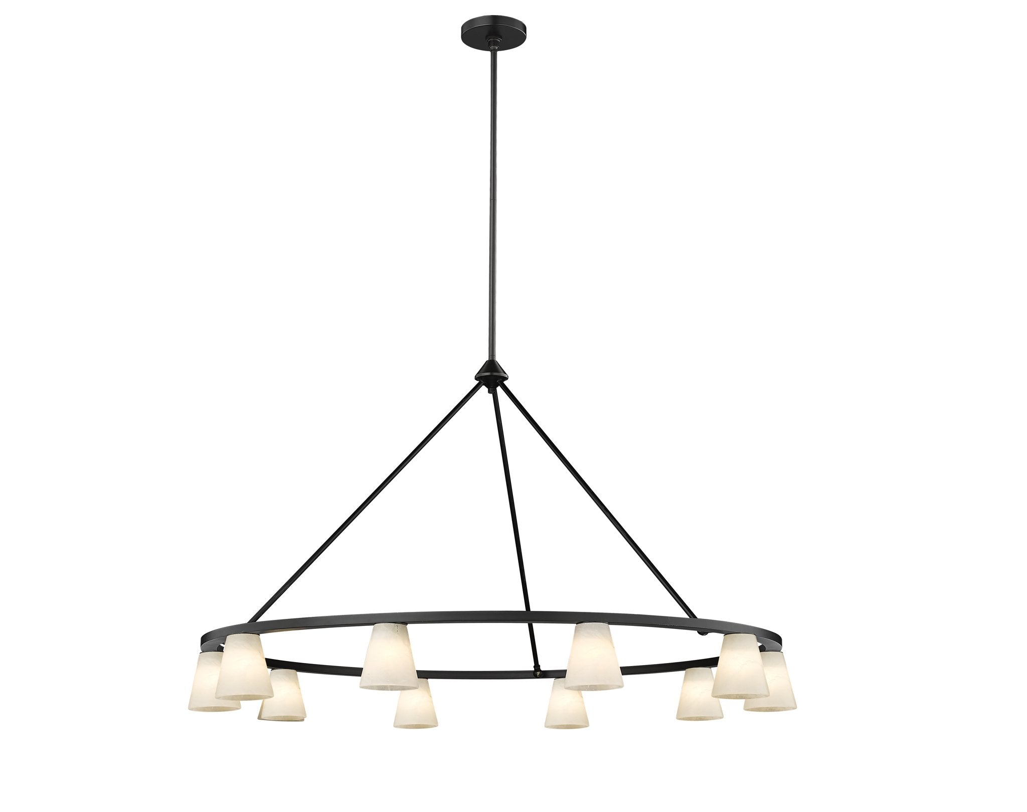 Ironstone 10-Light Spanish Alabaster Chandelier-zoom-15