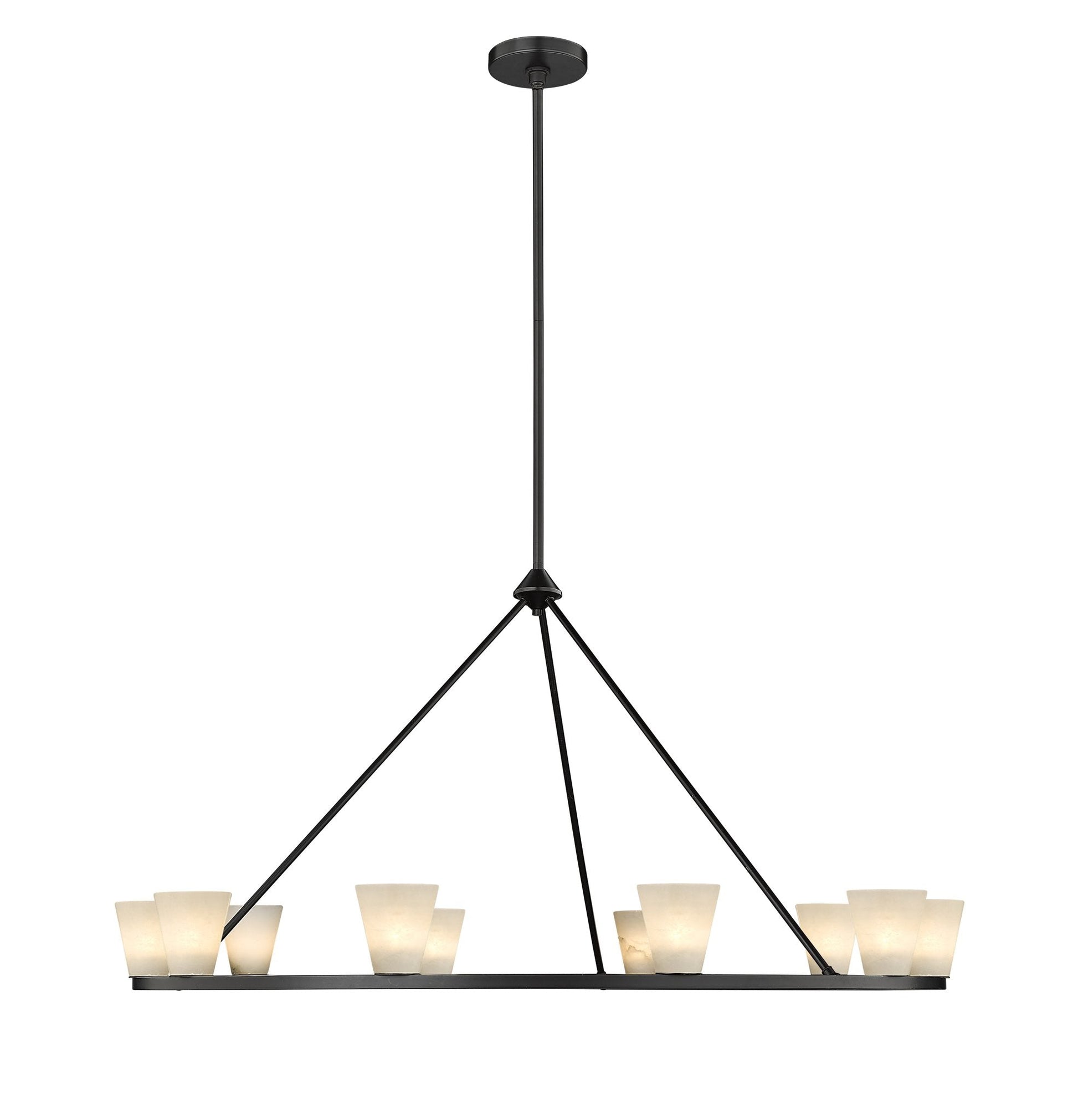 Ironstone 10-Light Spanish Alabaster Chandelier-14