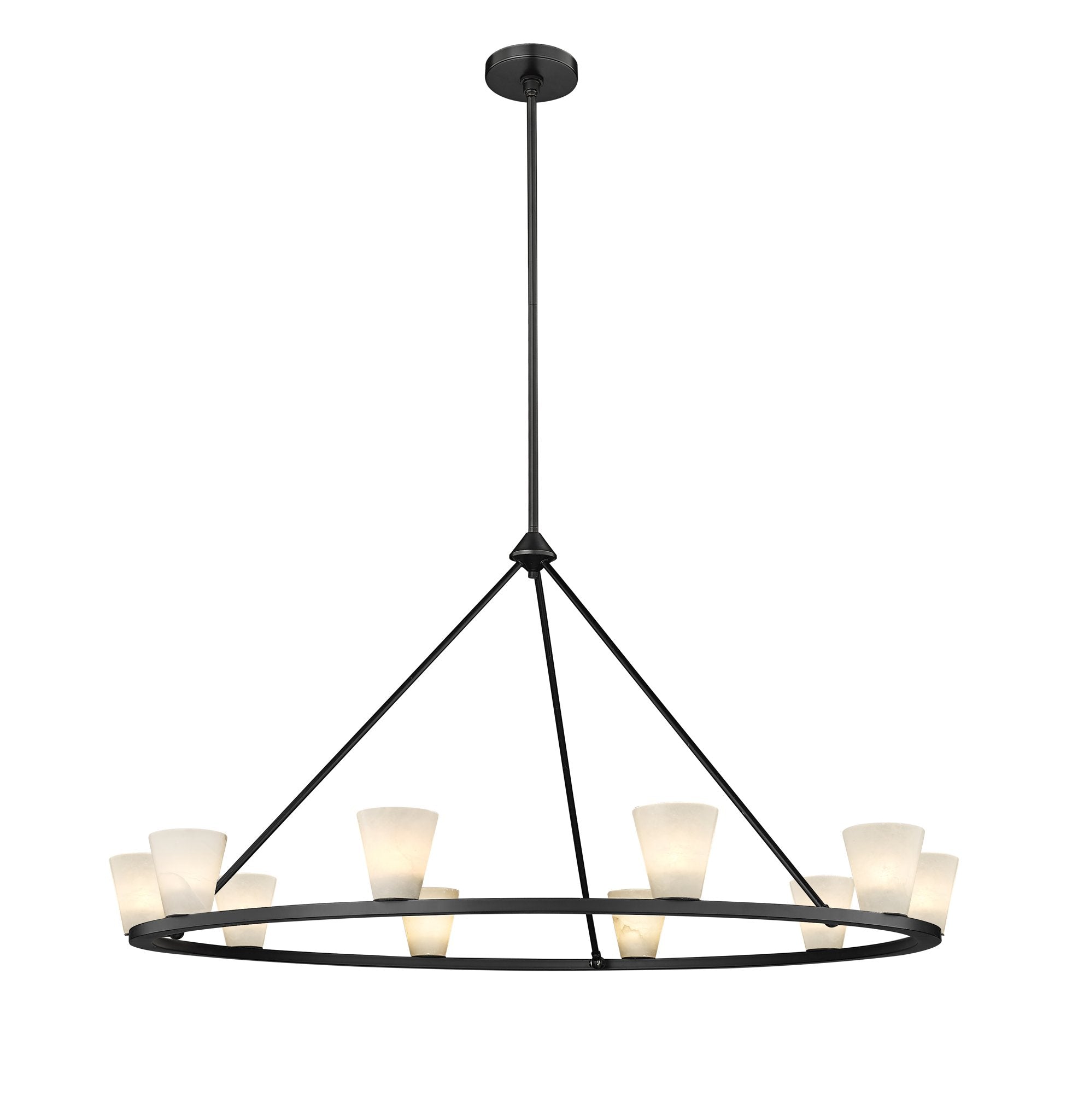 Ironstone 10-Light Spanish Alabaster Chandelier-zoom-10